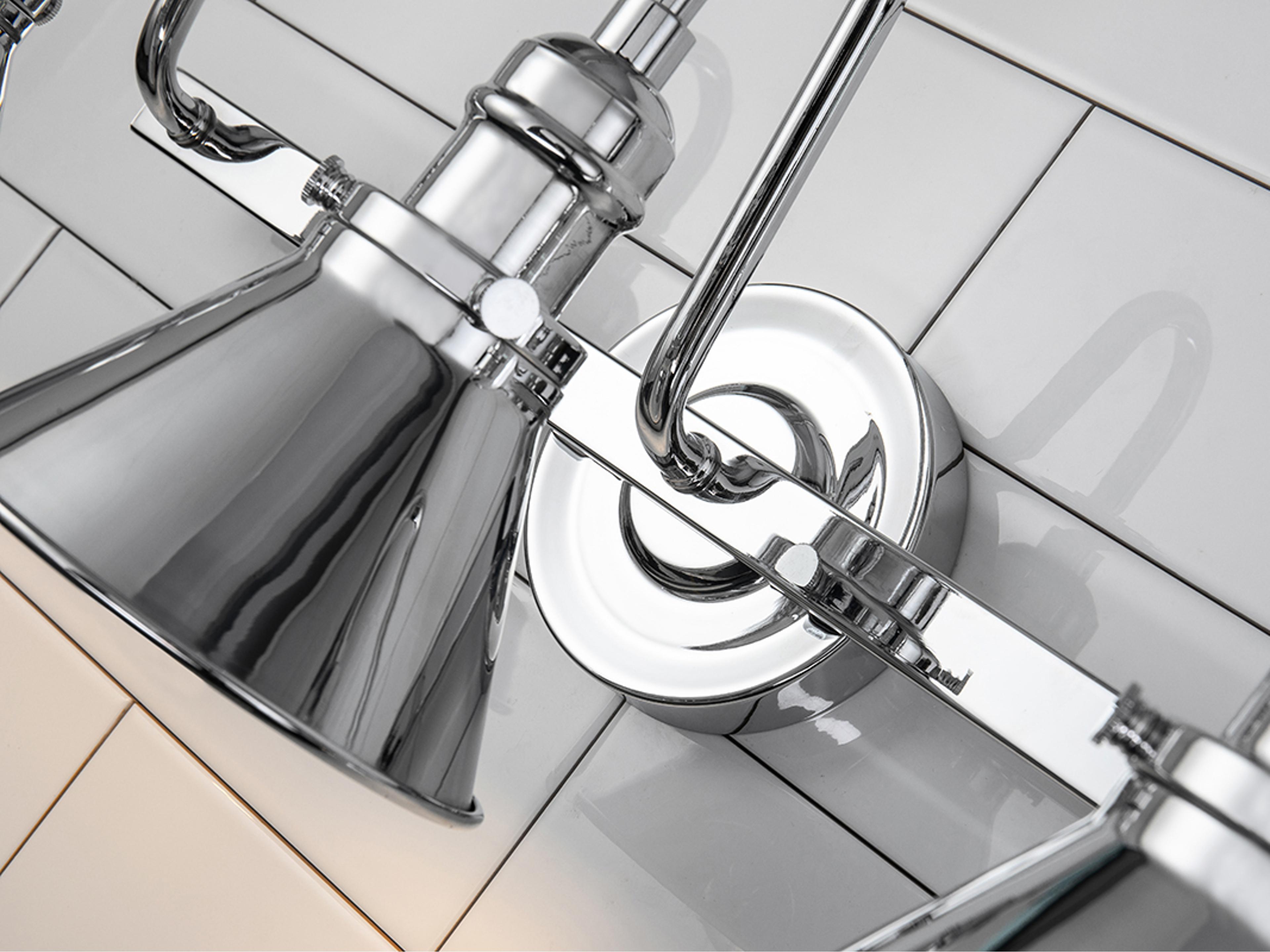 Lucas McKearn Provence 3-Light Polished Chrome Vanity Light