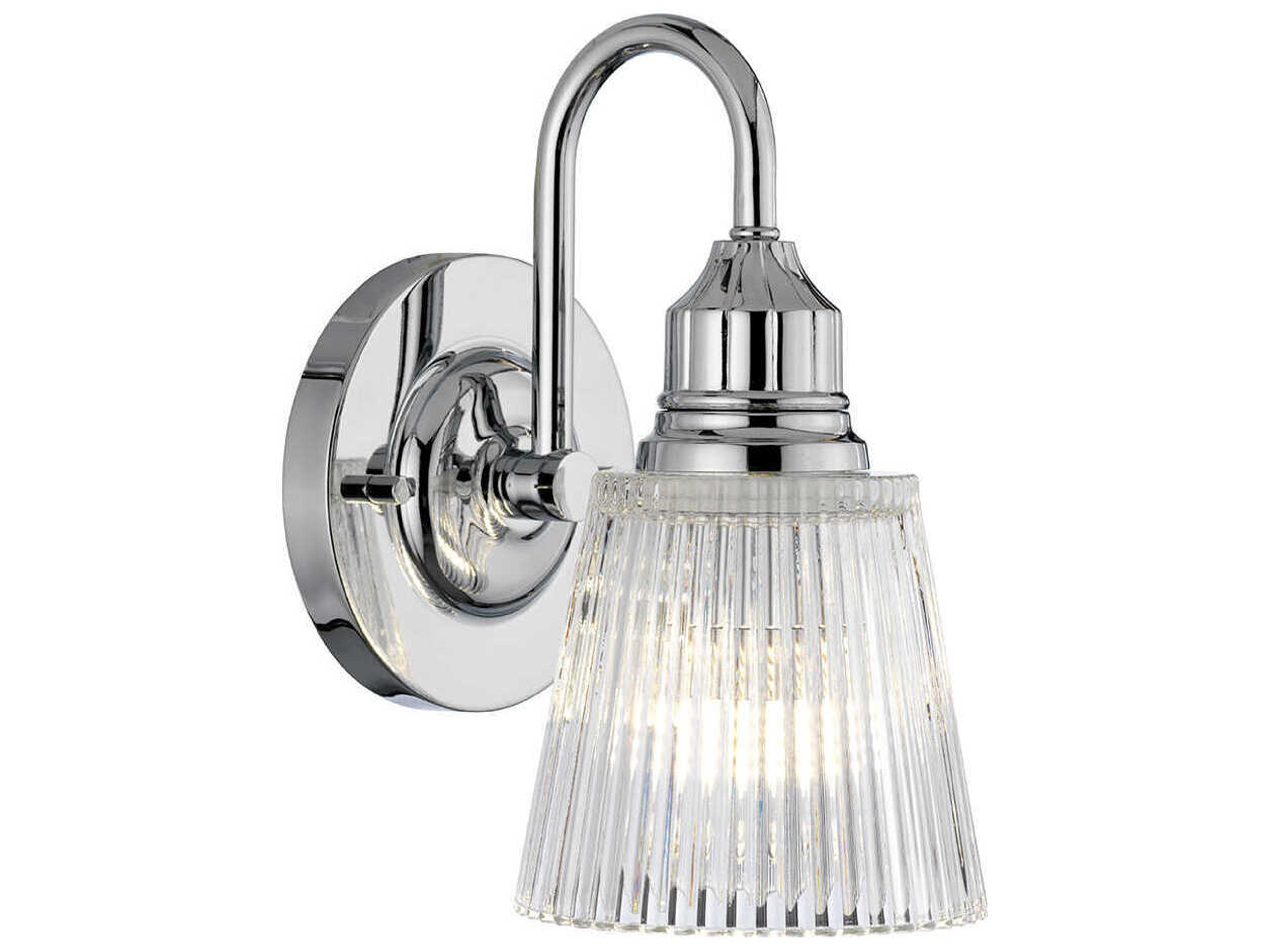 Addison 1-Light Polished Chrome Glass LED Wall Sconce