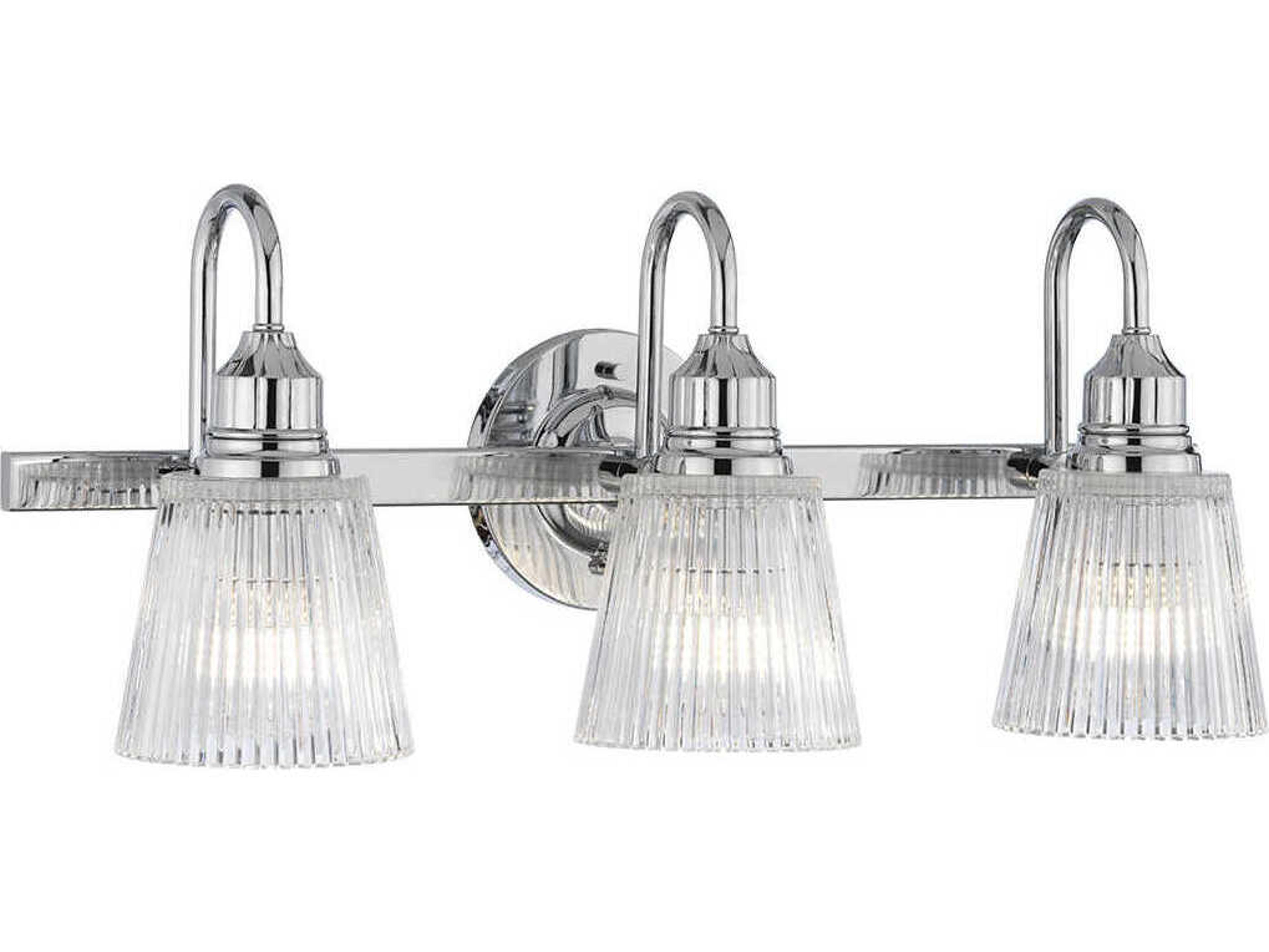Addison 3-Light Polished Chrome Glass LED Vanity Light