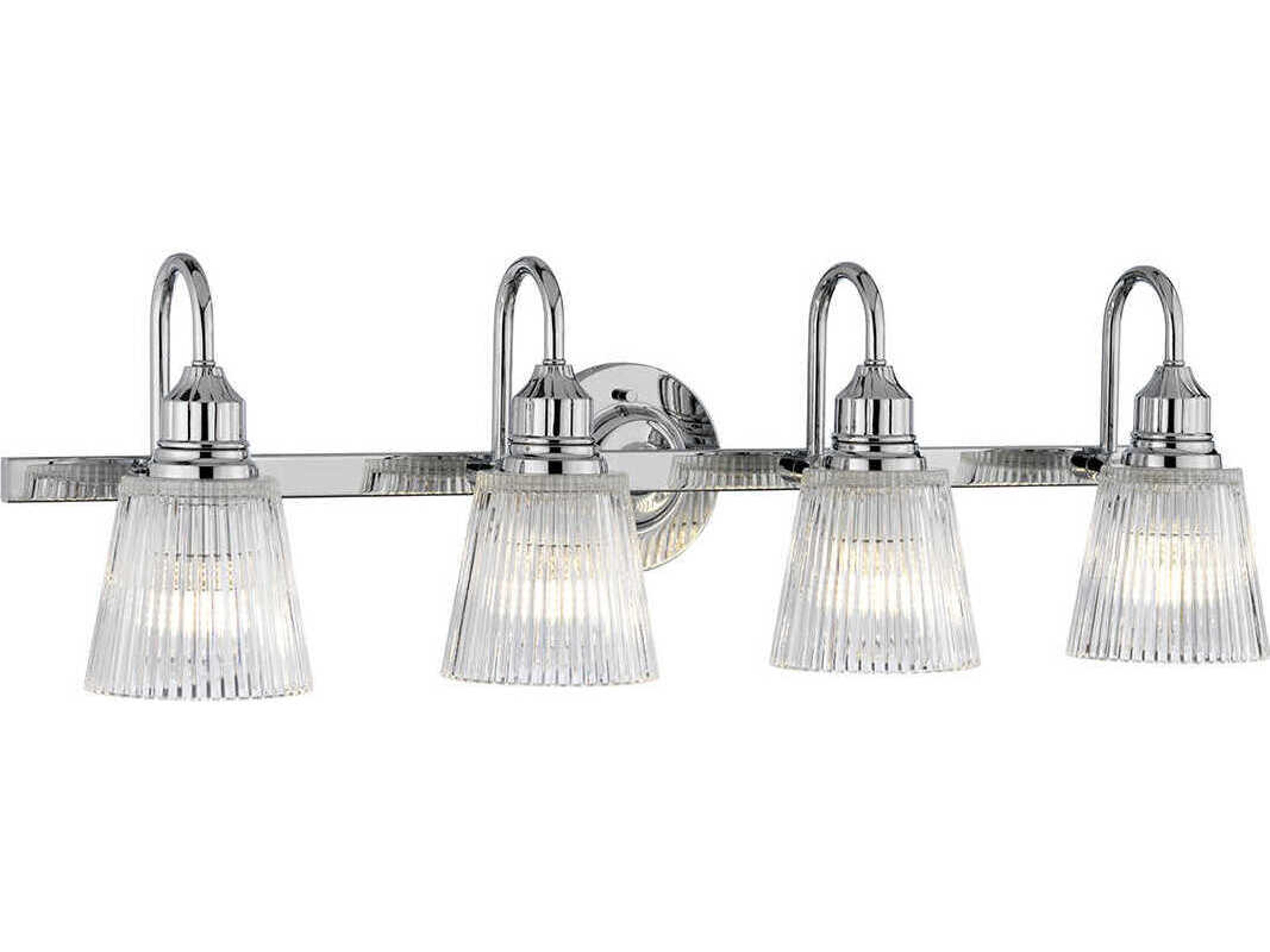 Addison 4-Light Polished Chrome Glass LED Vanity Light