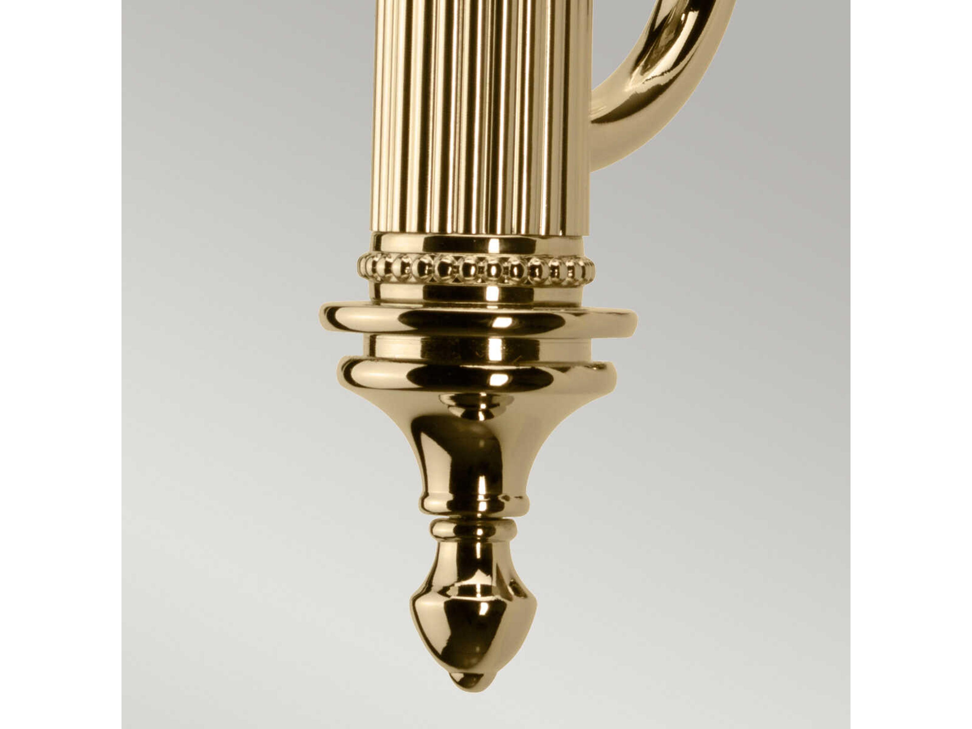 Lucas McKearn Carroll 1-Light Polished Bronze Glass Wall Sconce