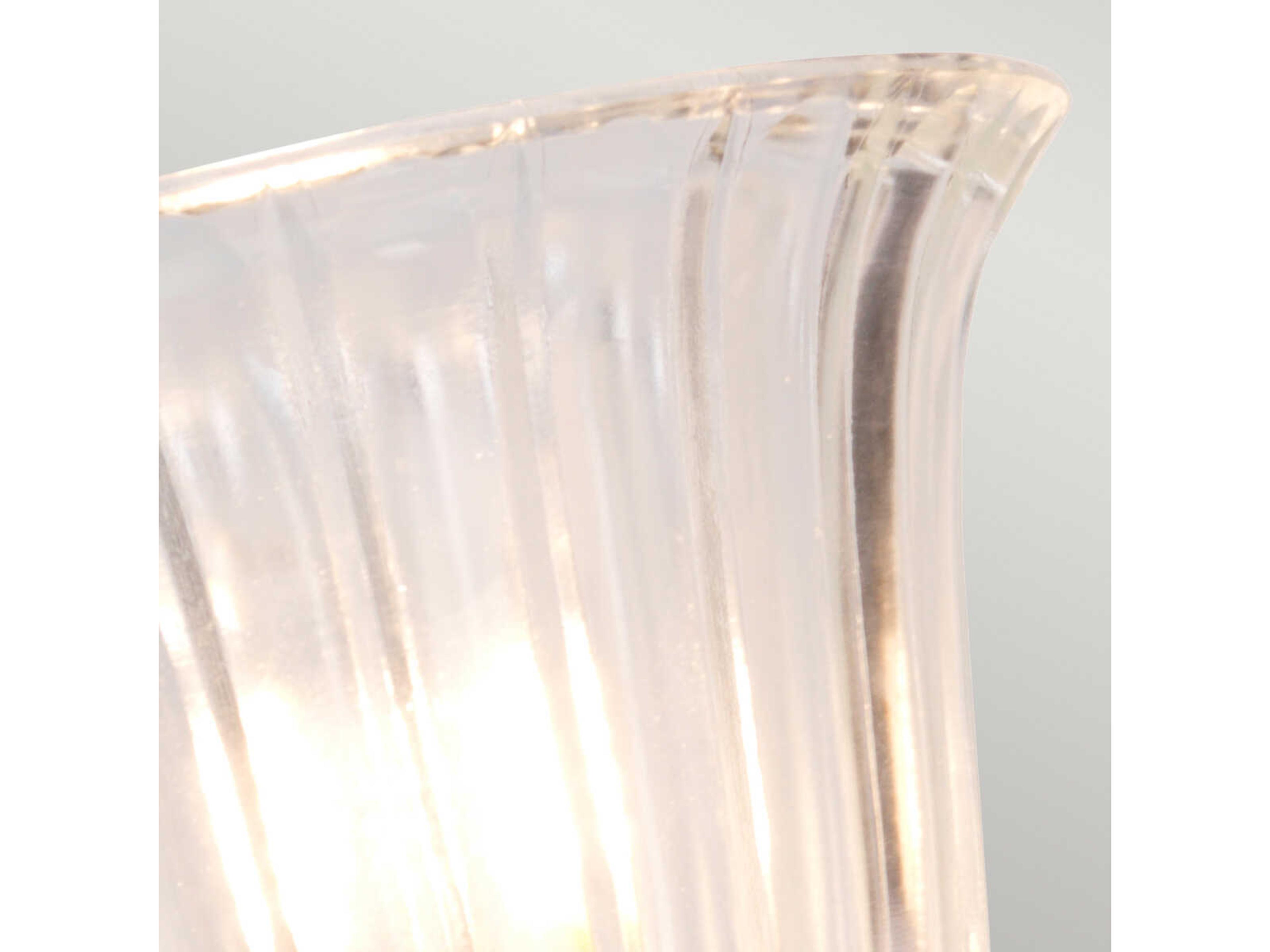 Lucas McKearn Carroll 1-Light Polished Bronze Glass Wall Sconce