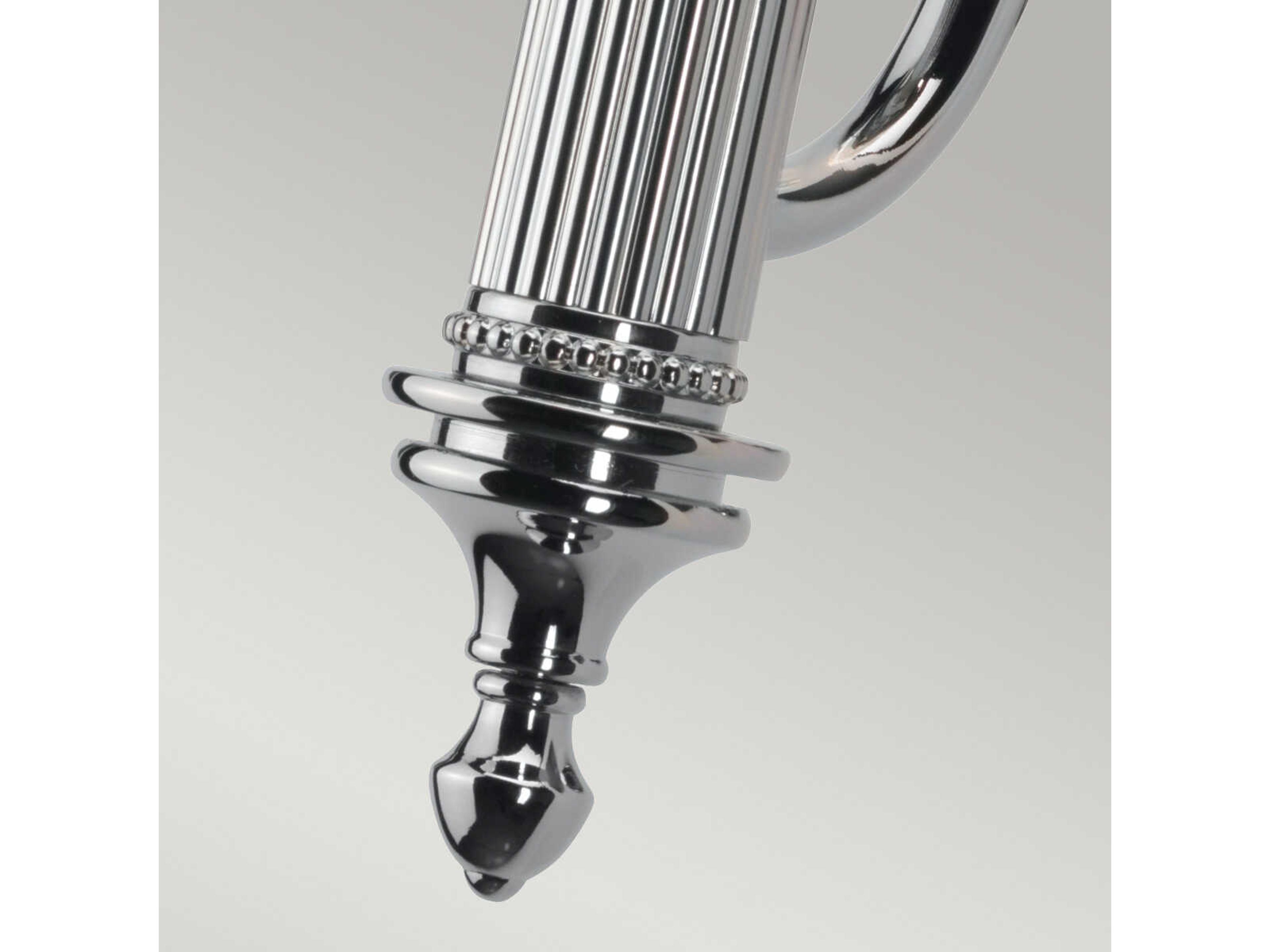 Lucas McKearn Carroll 1-Light Polished Nickel Glass Wall Sconce