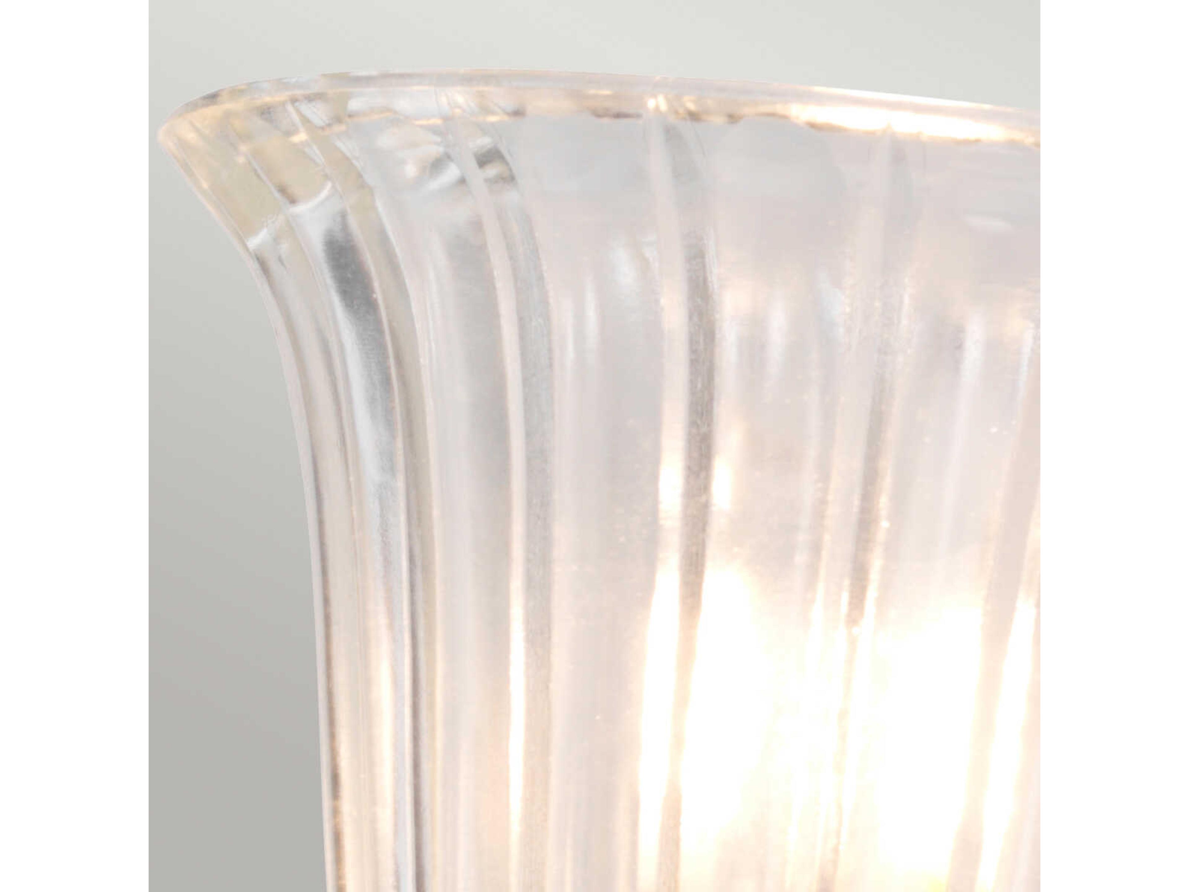 Lucas McKearn Carroll 1-Light Polished Nickel Glass Wall Sconce