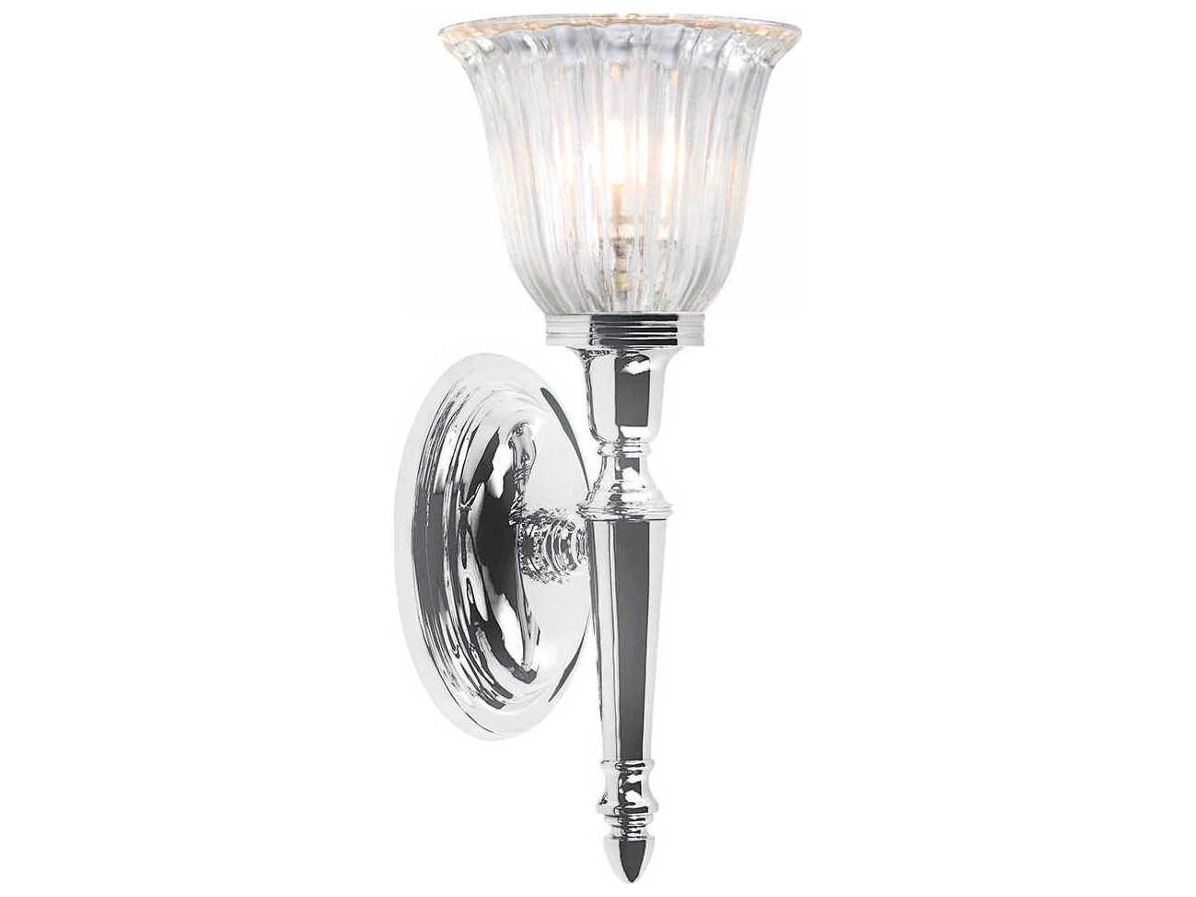 Dryden 1-Light Polished Chrome Glass LED Wall Sconce