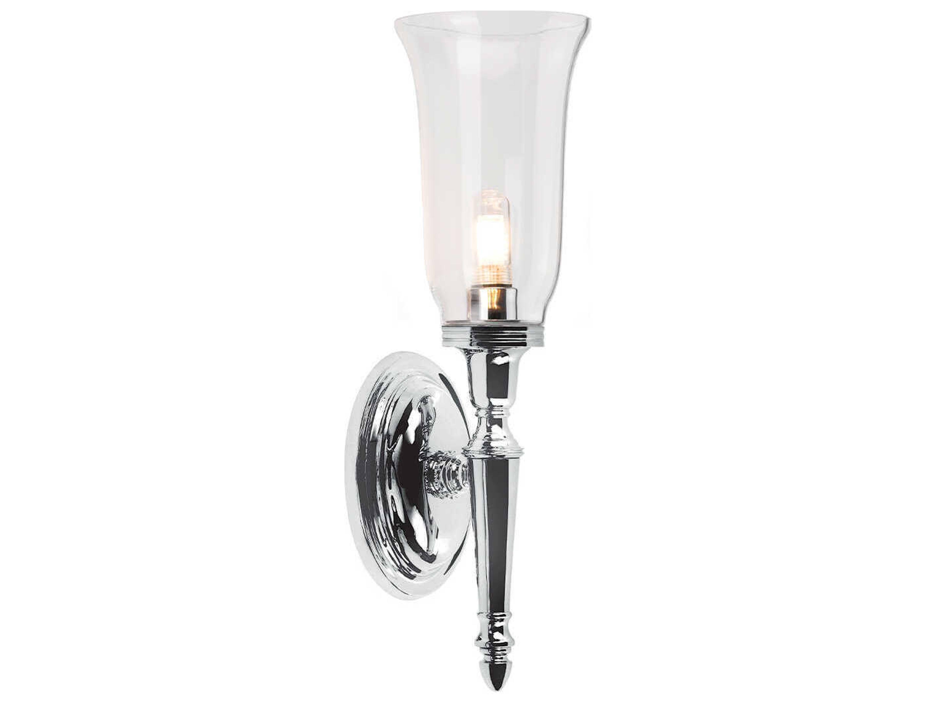 Dryden 1-Light Polished Chrome Glass LED Wall Sconce