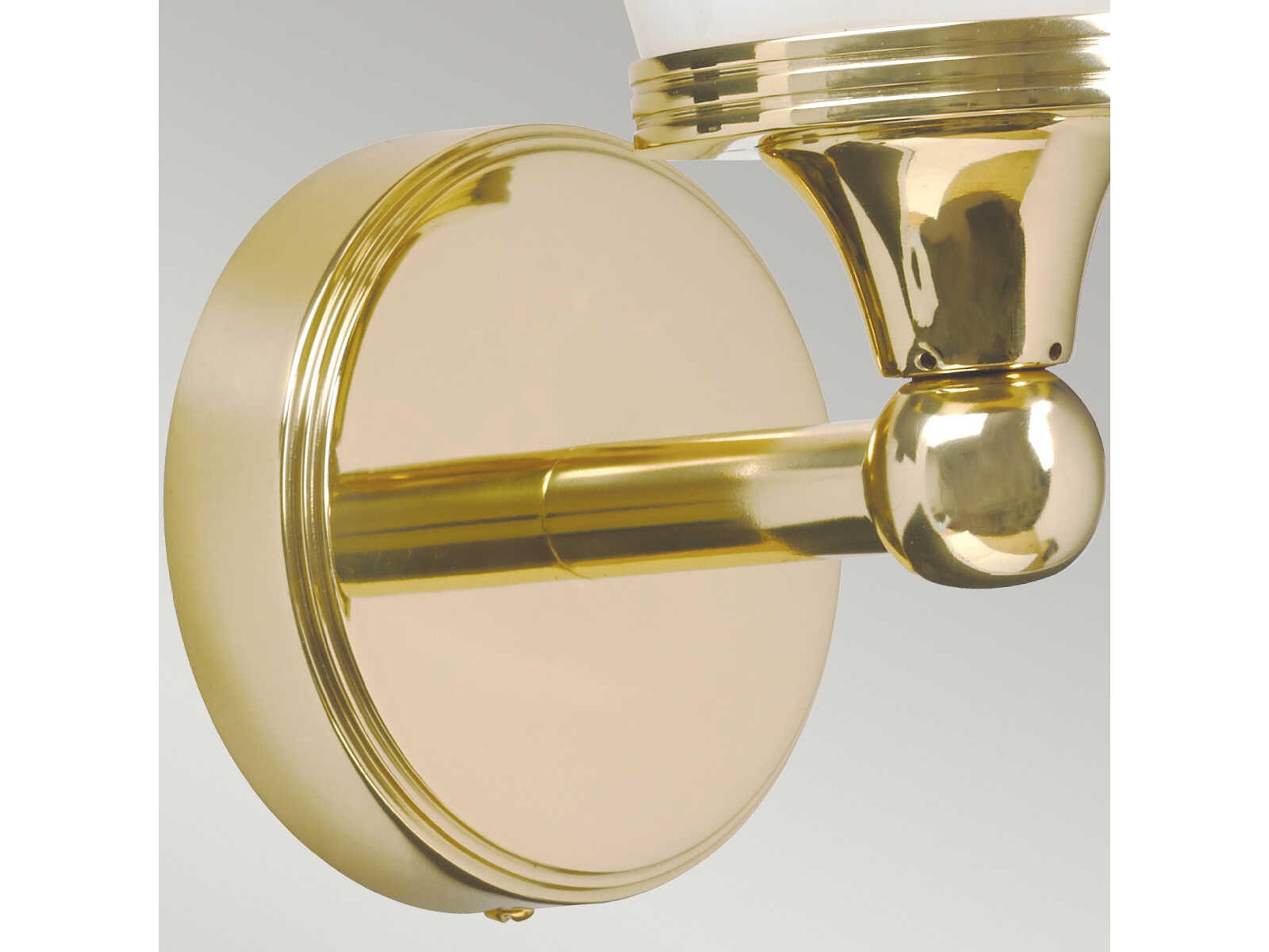 Lucas McKearn Eliot 1-Light Polished Brass Glass LED Wall Sconce