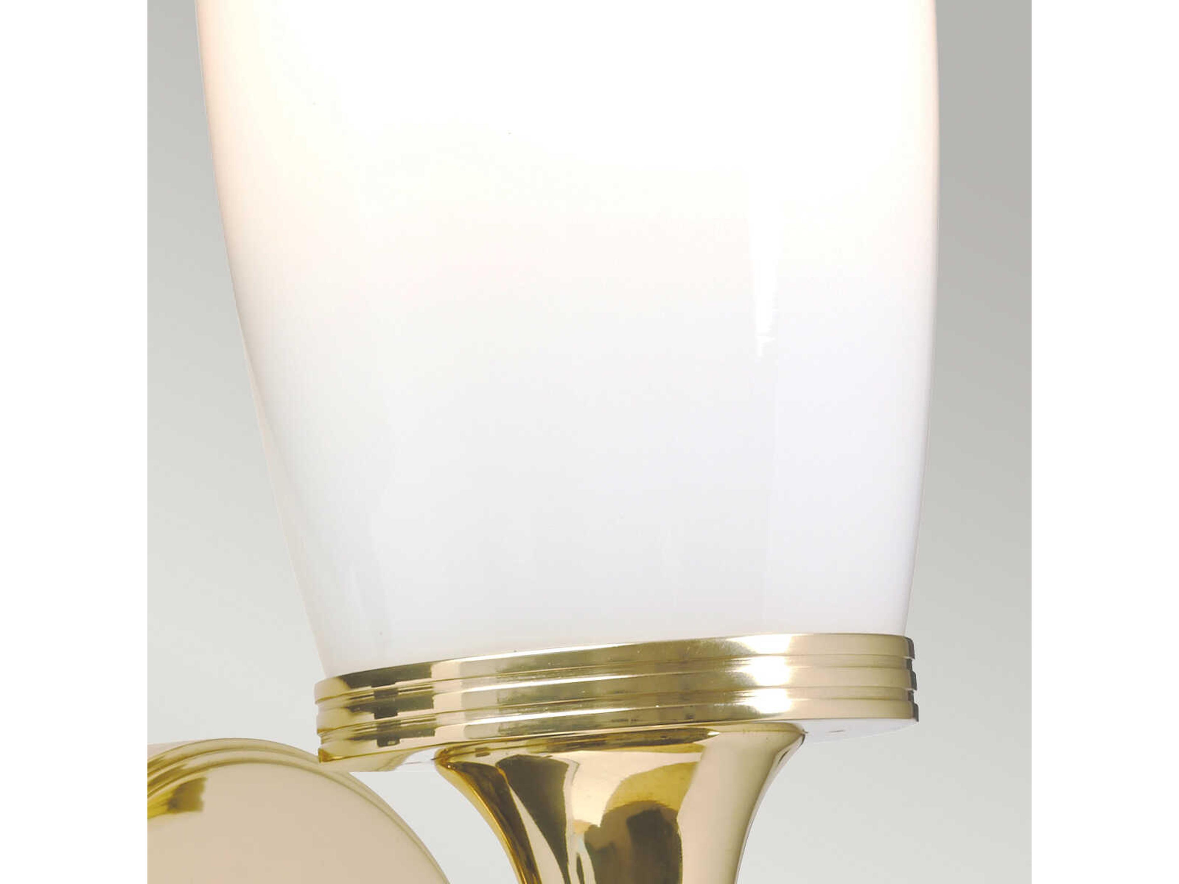 Lucas McKearn Eliot 1-Light Polished Brass Glass LED Wall Sconce