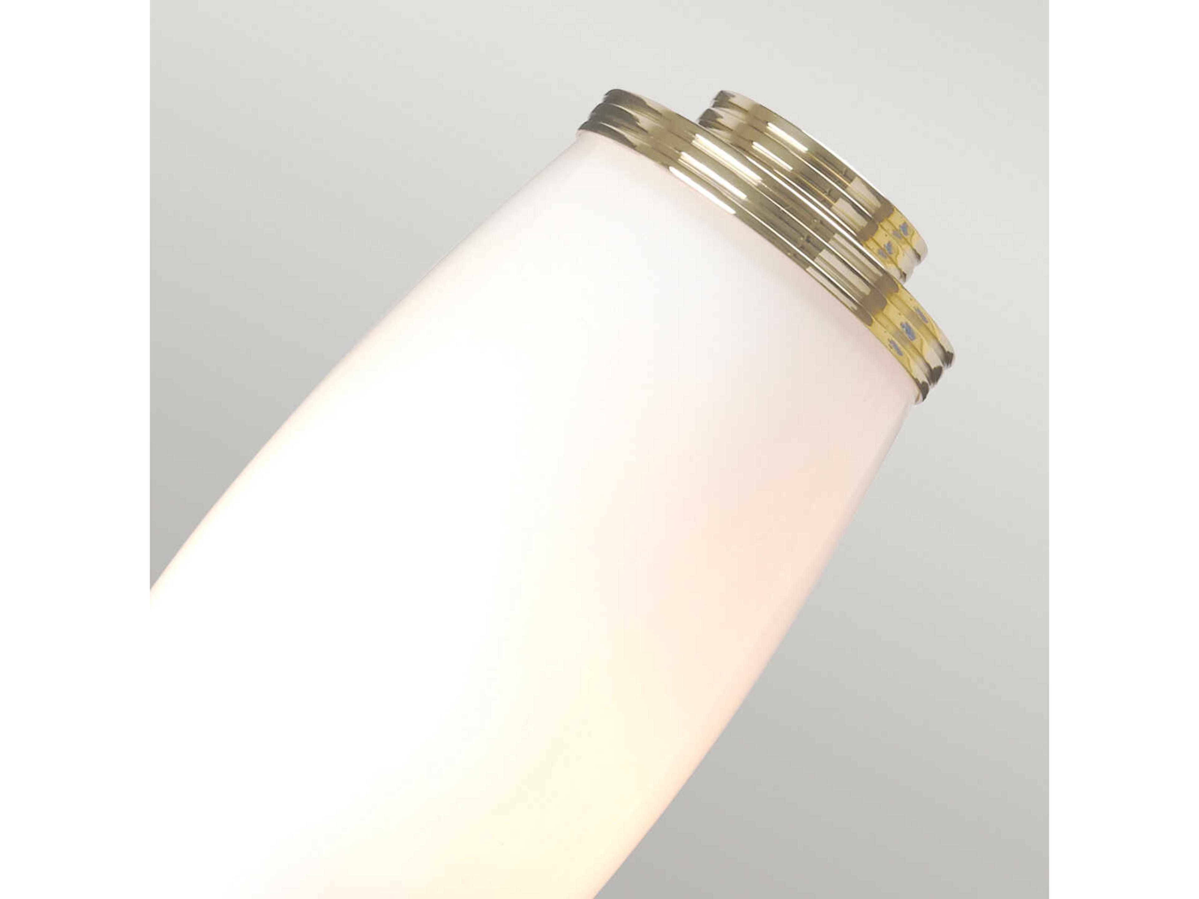 Lucas McKearn Eliot 2-Light Polished Brass Glass LED Vanity Light