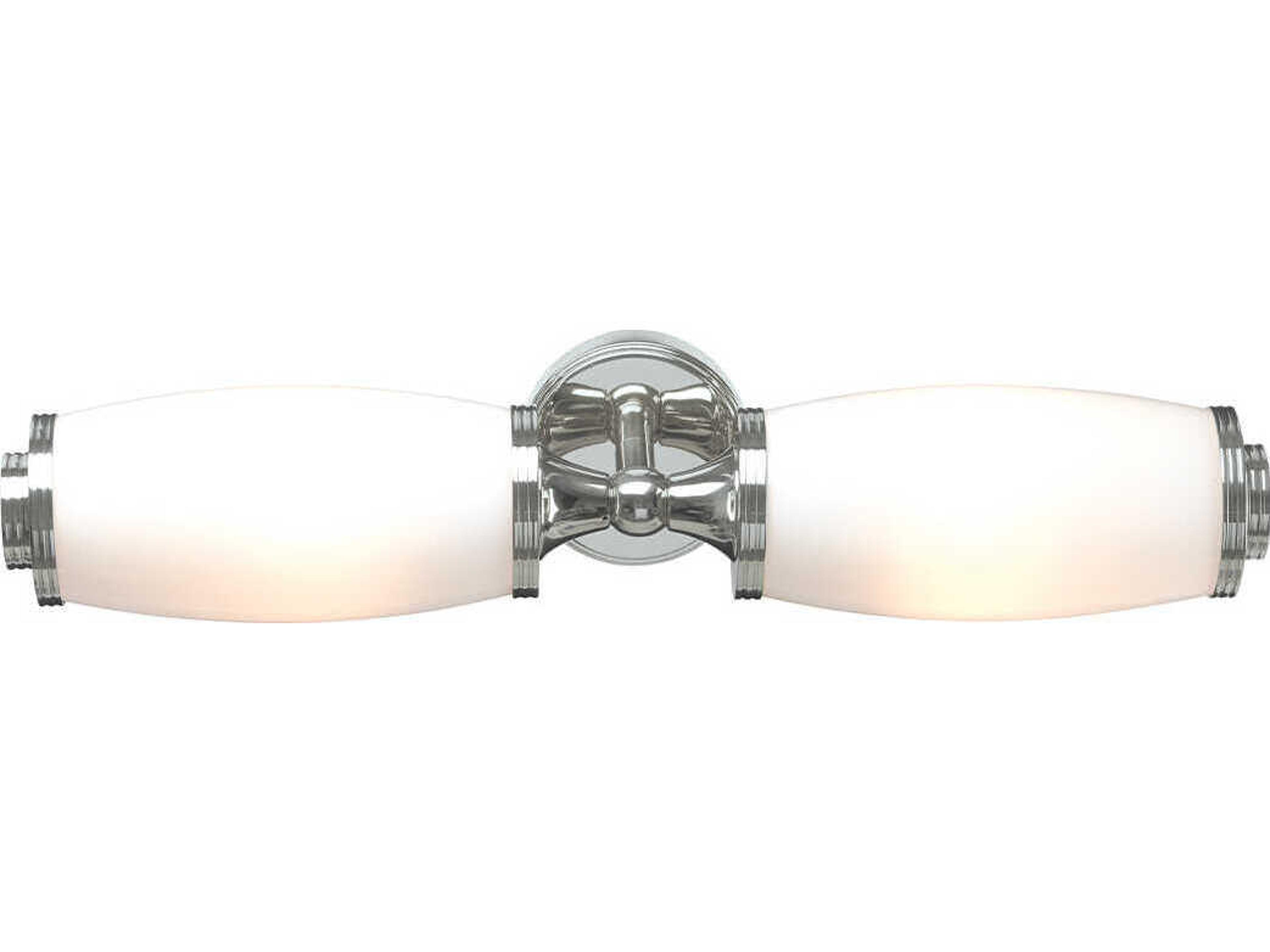 Eliot 2-Light Polished Chrome Glass LED Vanity Light