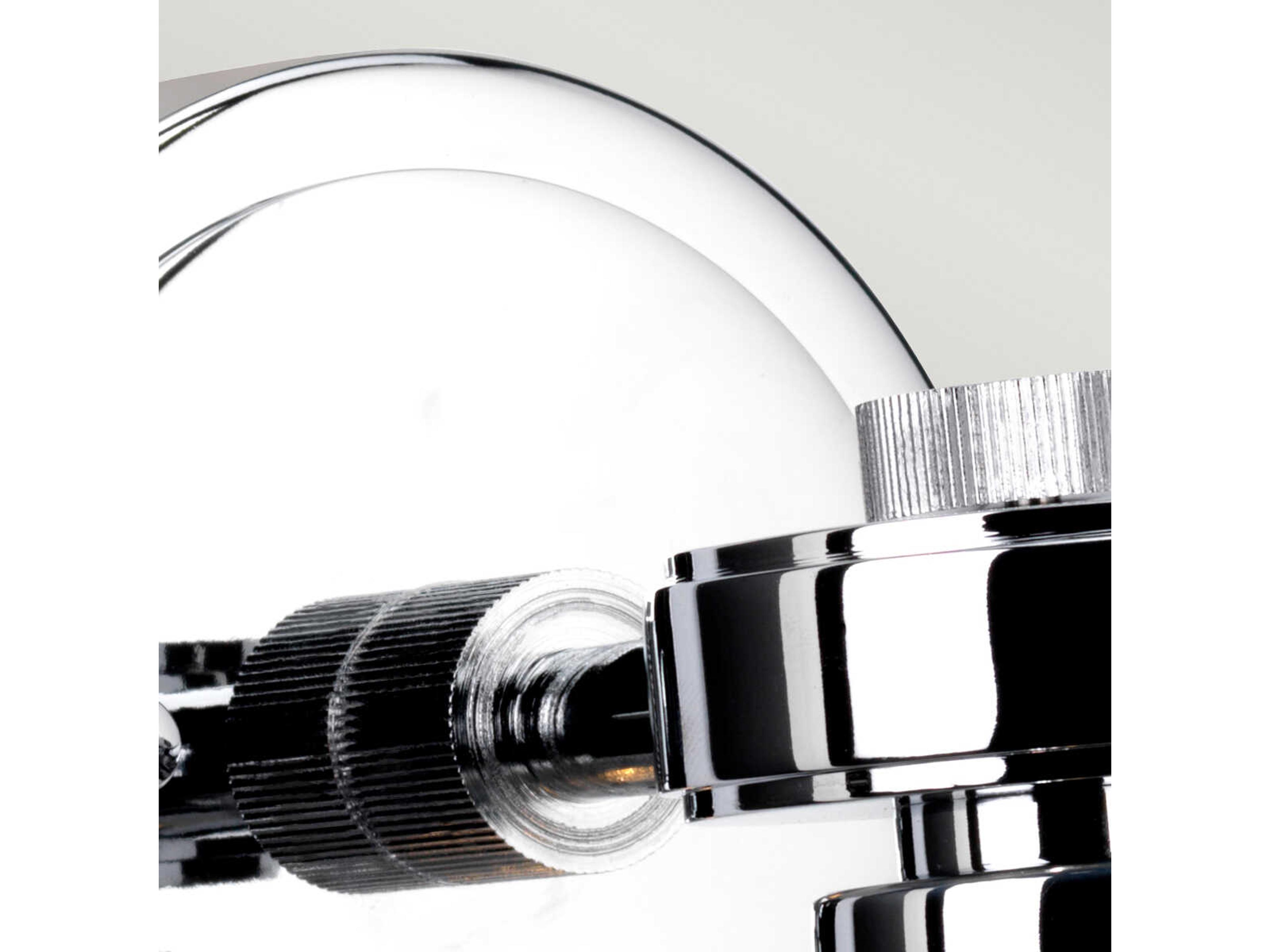 Lucas McKearn 1-Light Polished Chrome Glass Wall Sconce