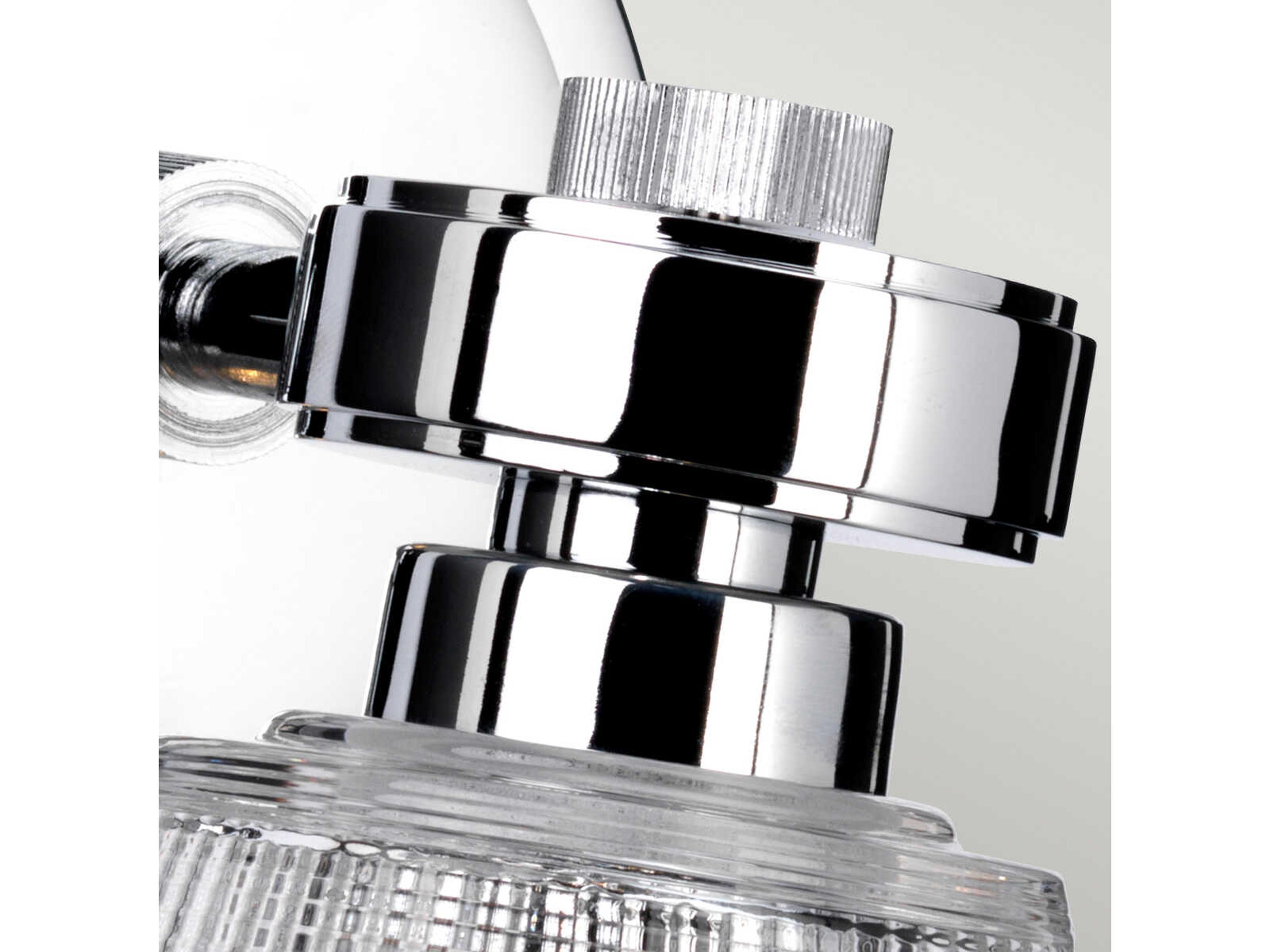 Lucas McKearn 1-Light Polished Chrome Glass Wall Sconce