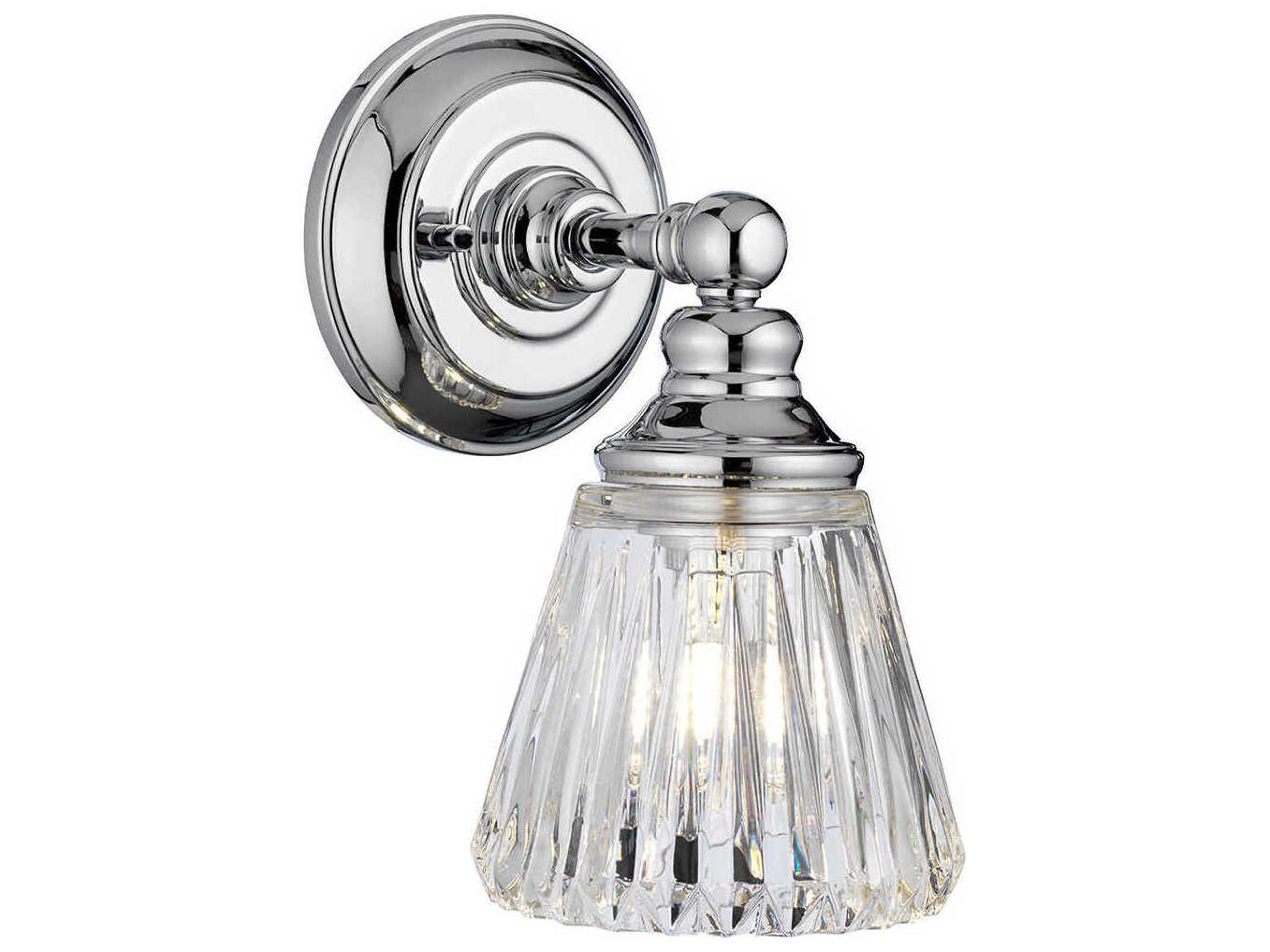 Keynes 1-Light Polished Chrome Glass LED Wall Sconce