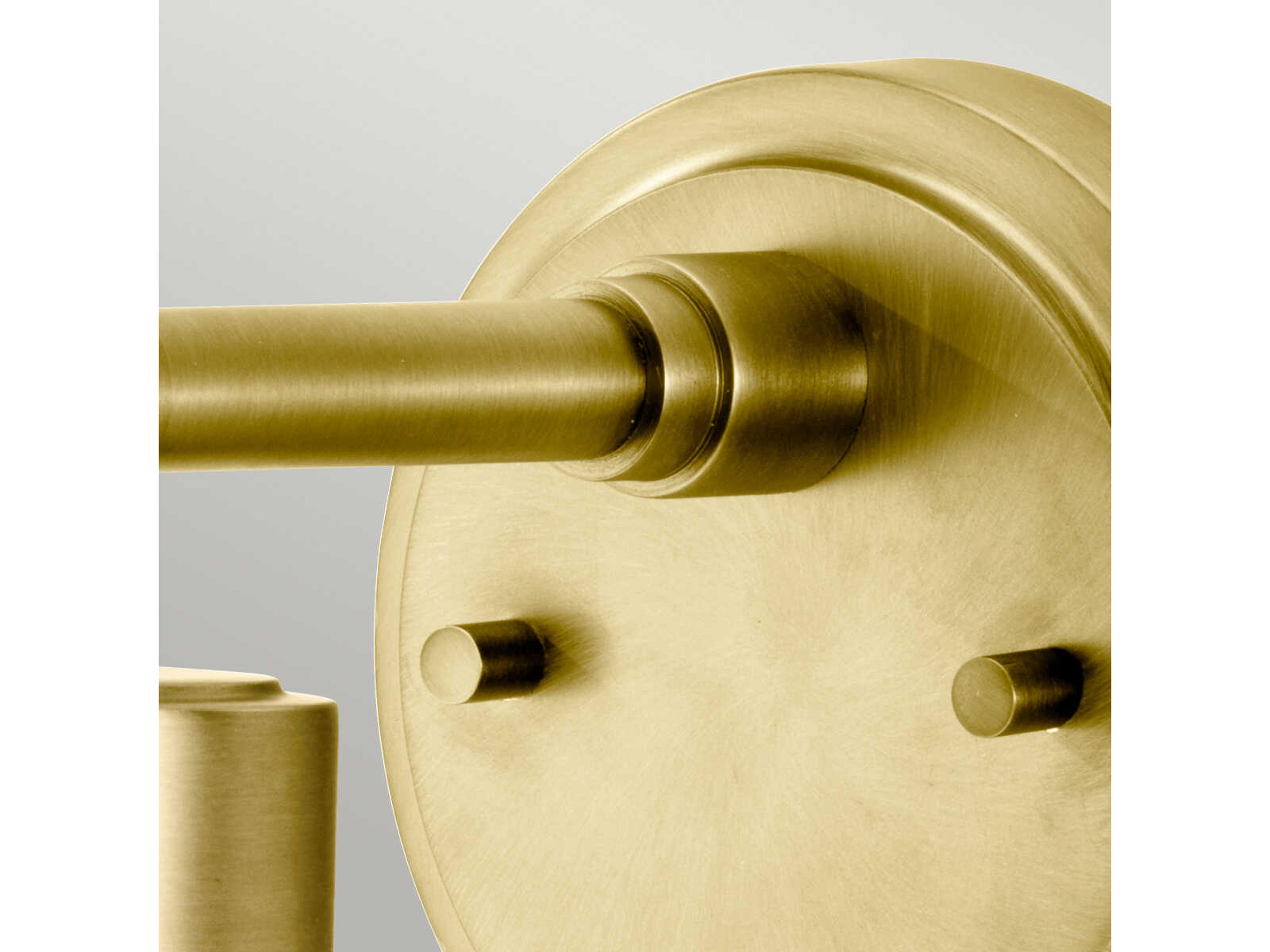 Lucas McKearn Morvah 1-Light Brushed Brass Glass Wall Sconce