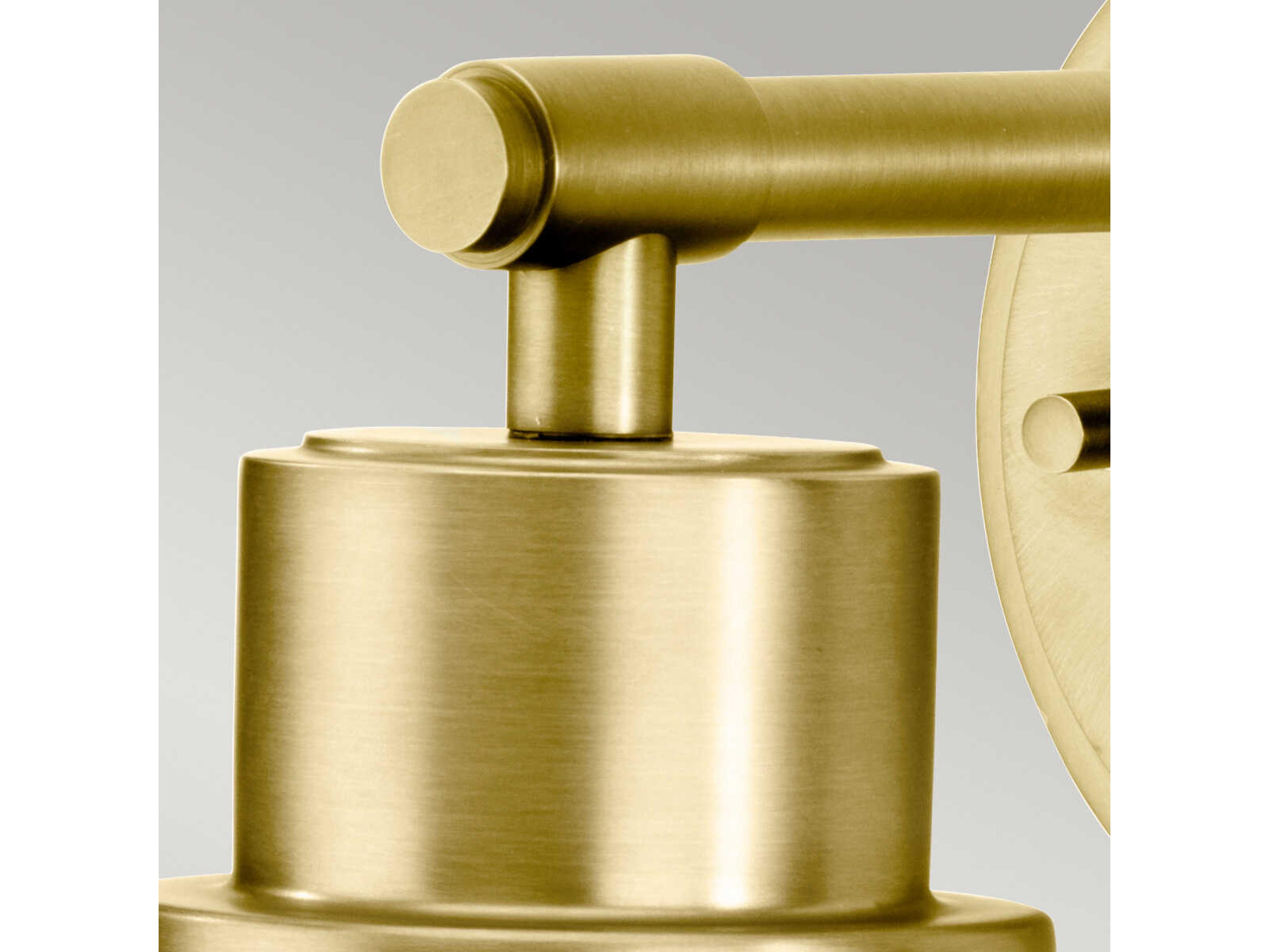 Lucas McKearn Morvah 1-Light Brushed Brass Glass Wall Sconce