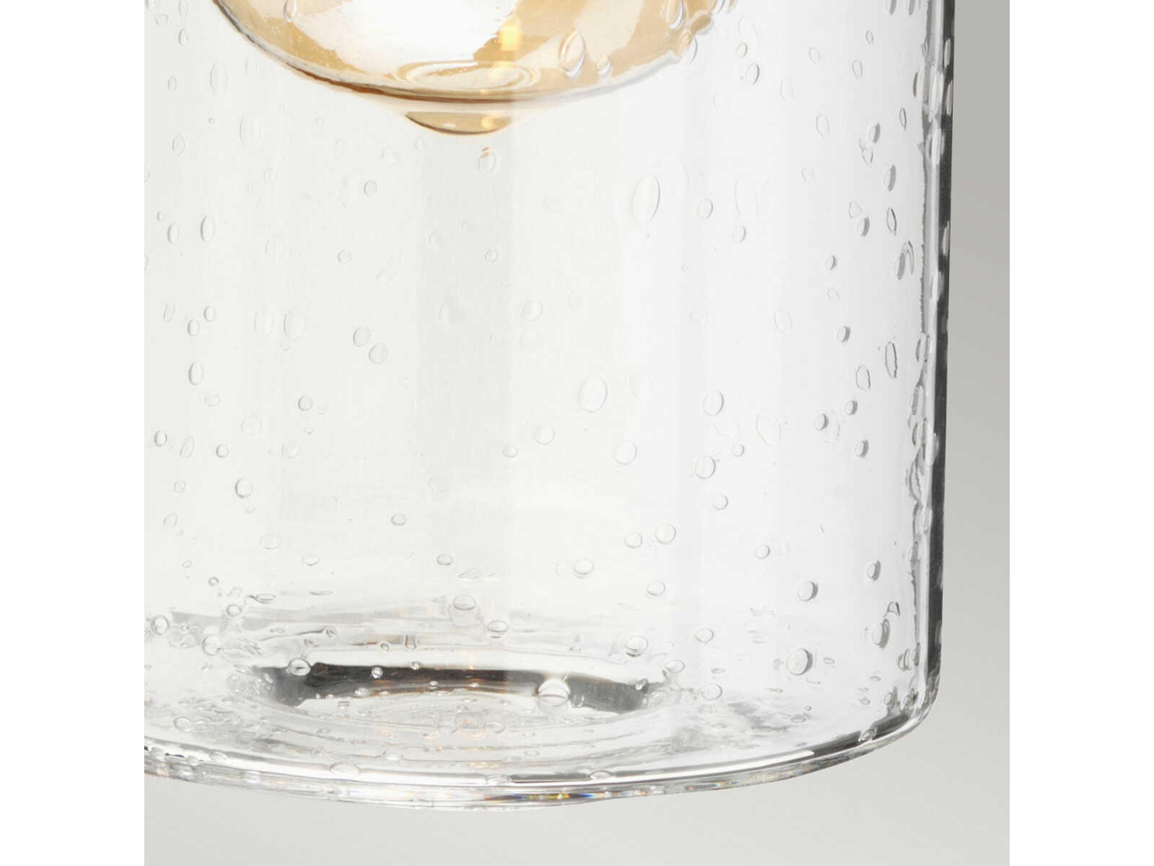 Lucas McKearn Morvah 1-Light Brushed Brass Glass Wall Sconce