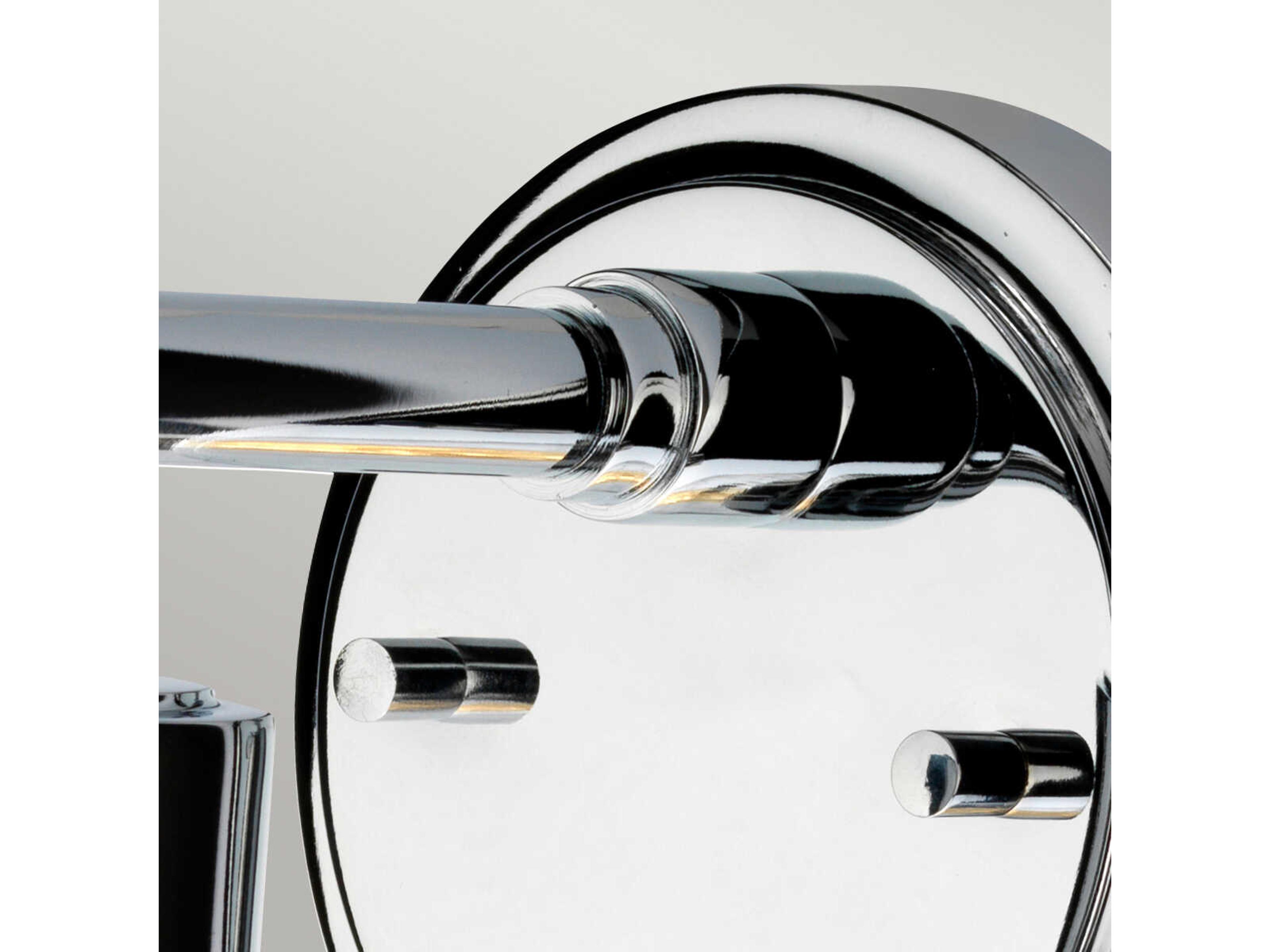 Lucas McKearn Morvah 1-Light Polished Chrome Glass Wall Sconce