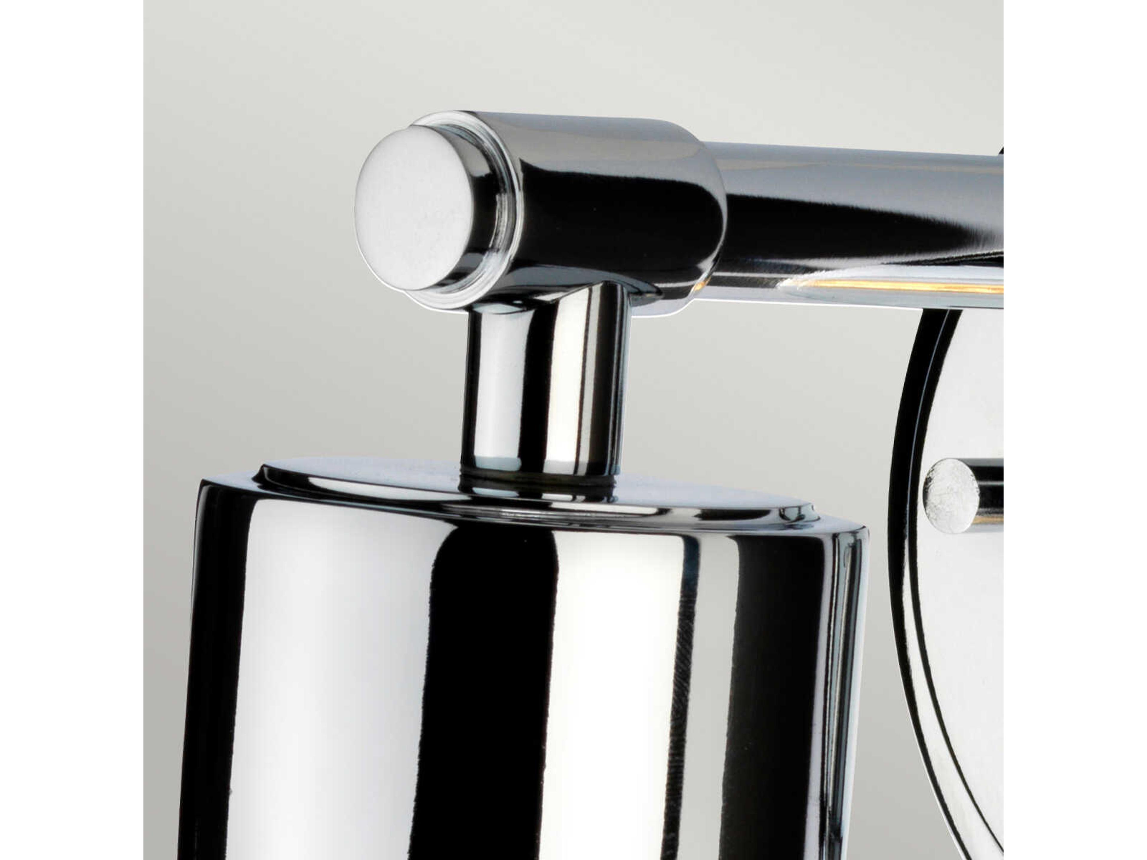 Lucas McKearn Morvah 1-Light Polished Chrome Glass Wall Sconce