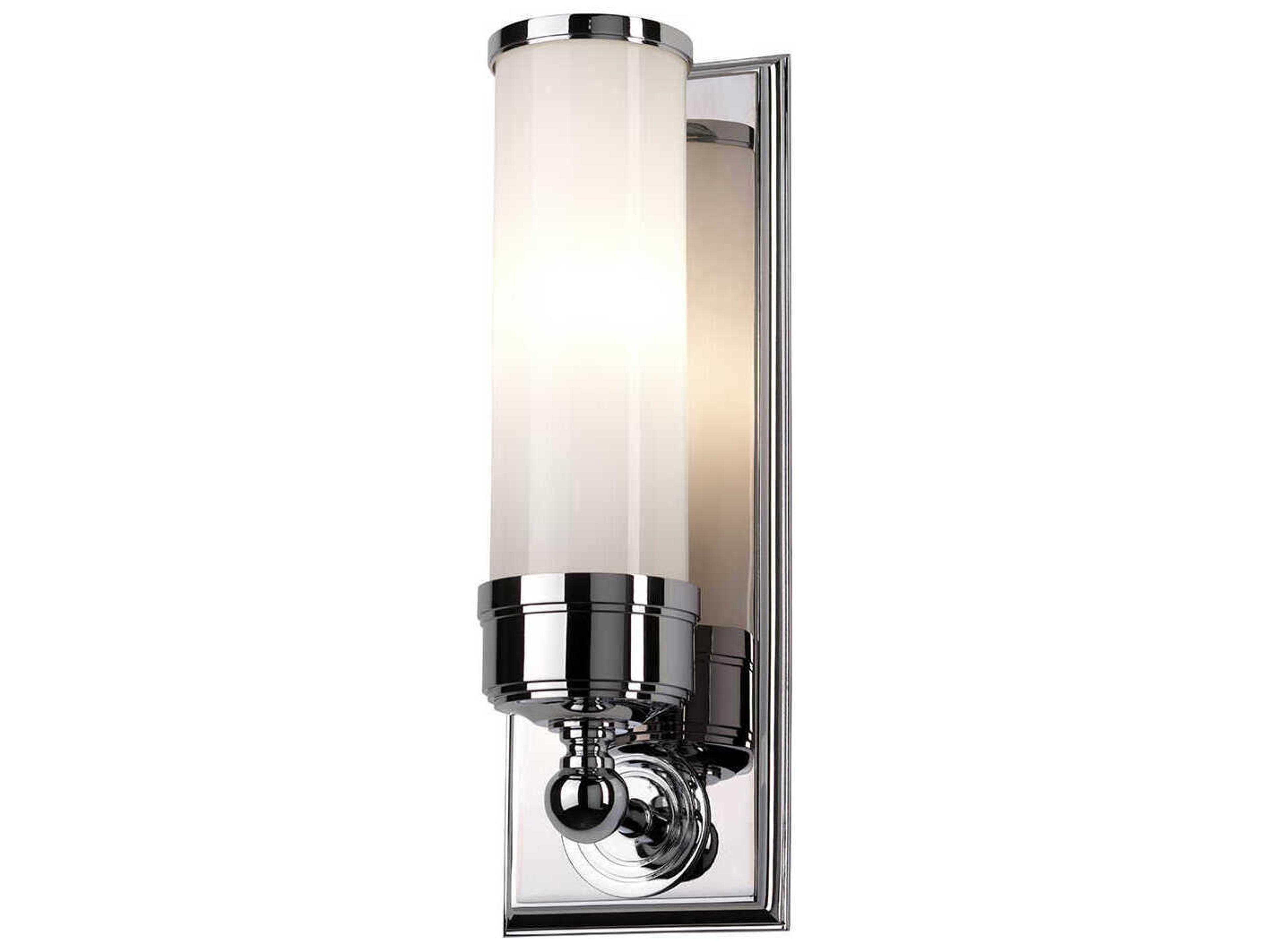 Lucas McKearn Wellington 1-Light Polished Chrome Glass Wall Sconce