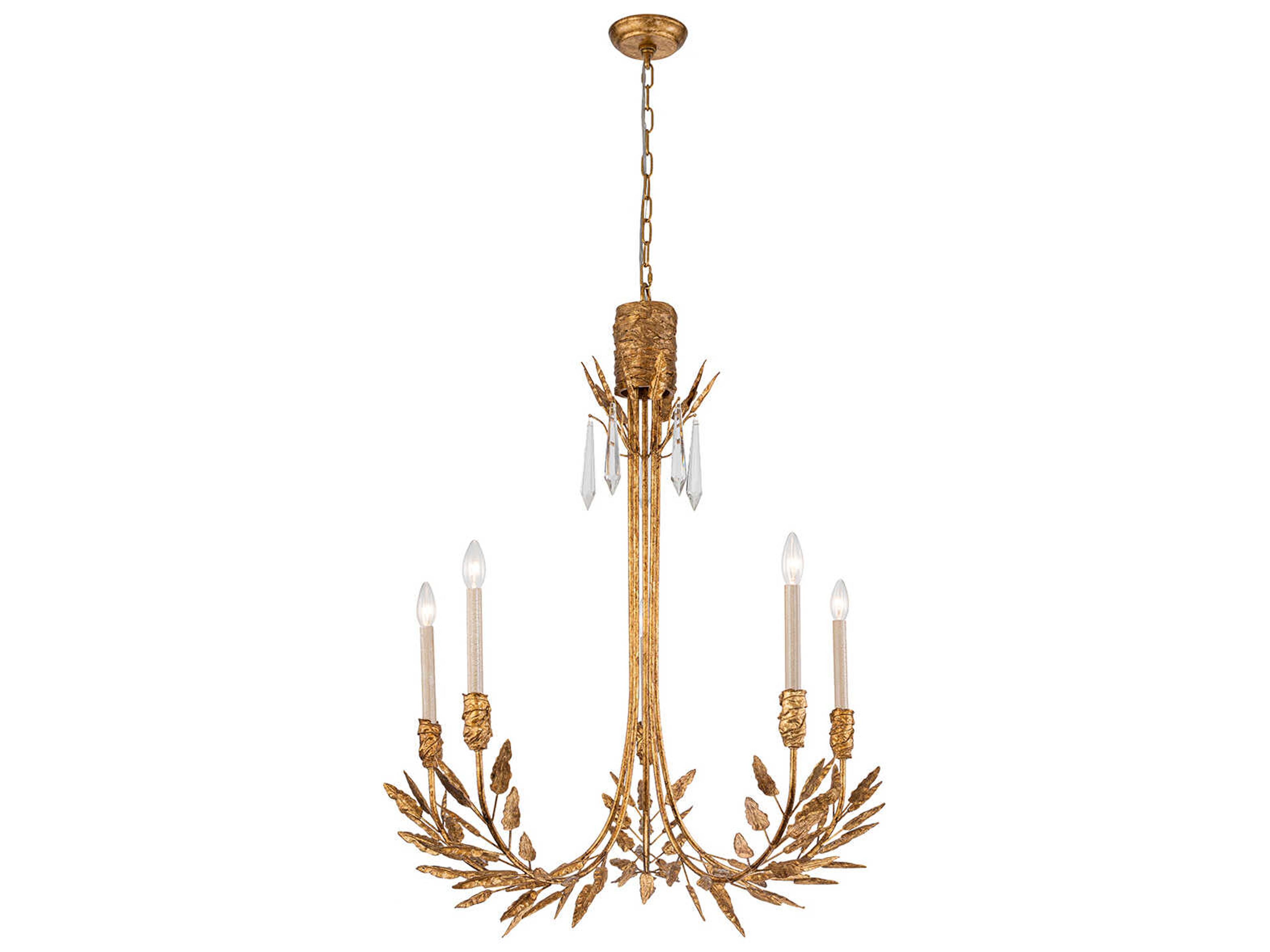 Palm Dor 5-Light Gold Candelabra Chandelier