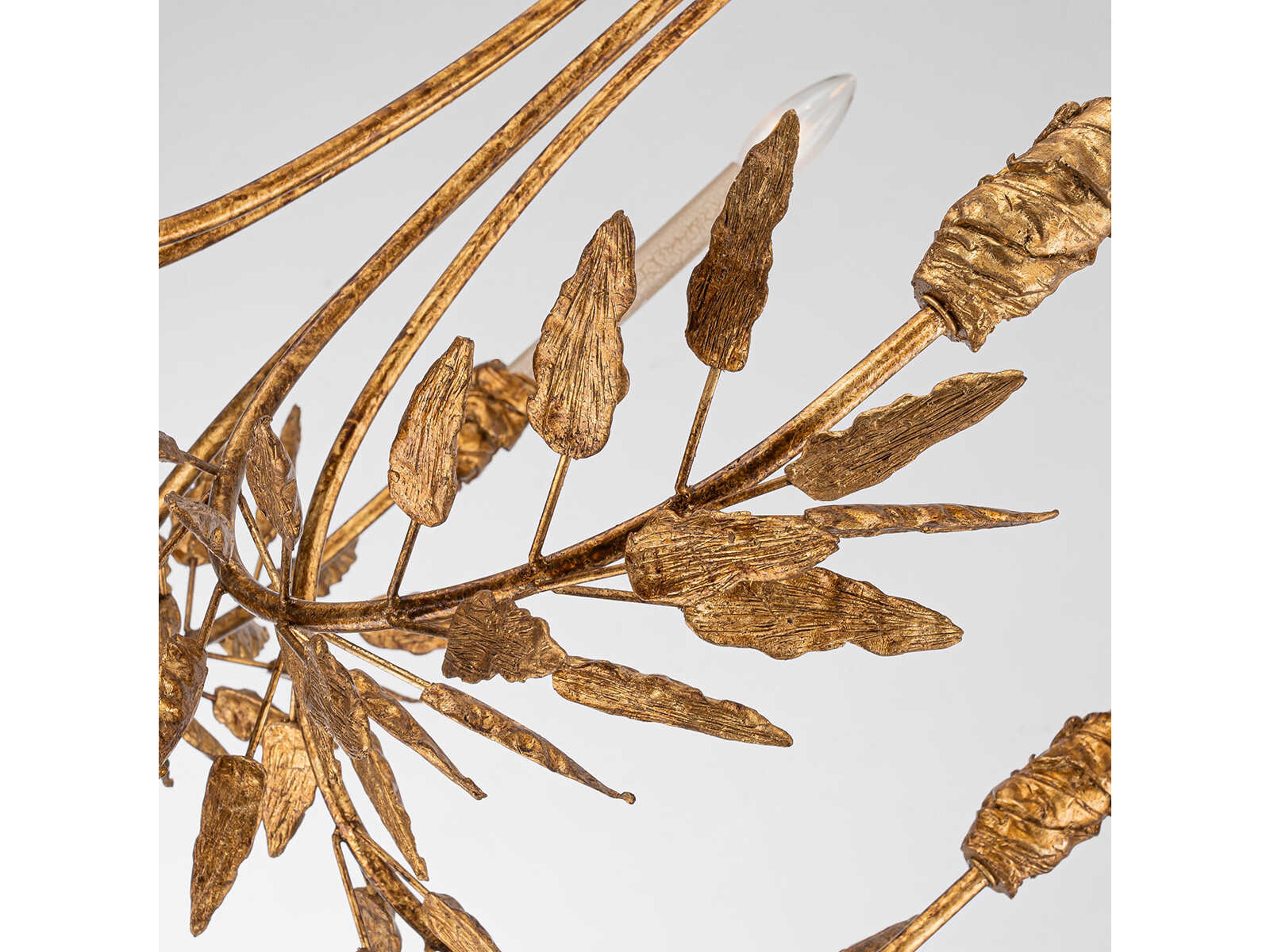 Lucas McKearn Palm Dor 5-Light Gold Candelabra Chandelier