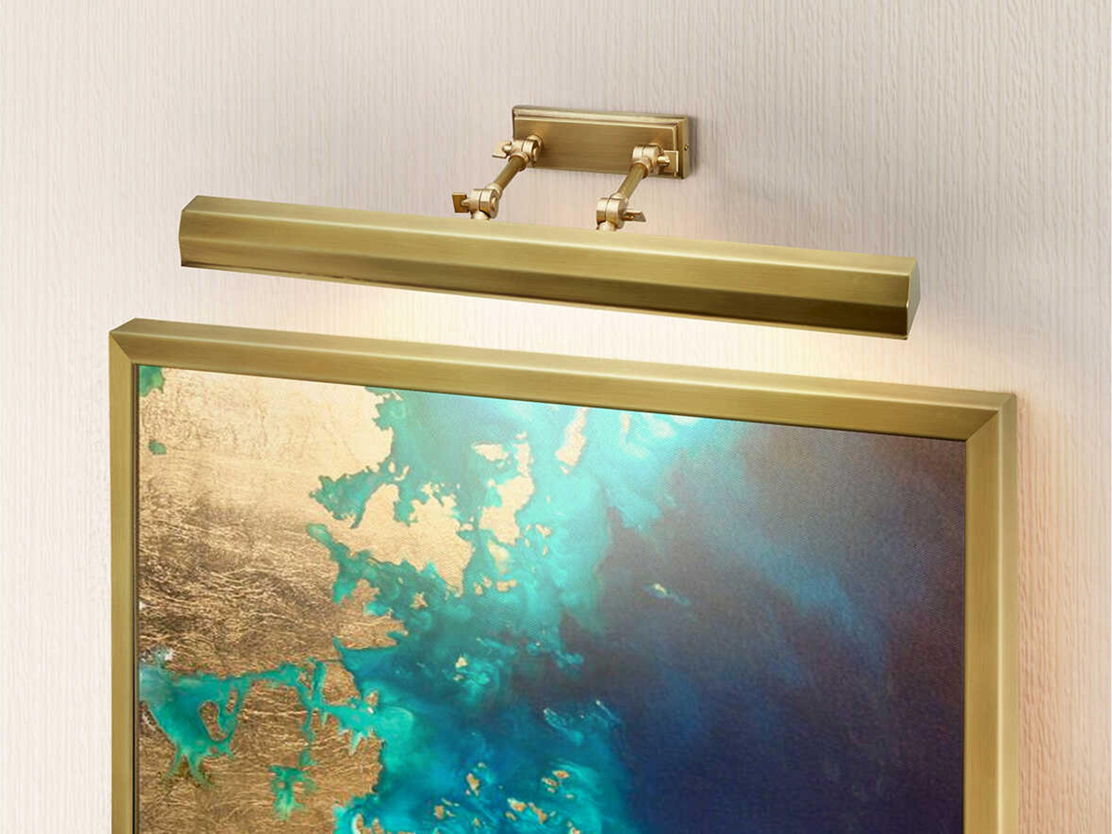 Lucas McKearn Chawton 2-Light Aged Brass Traditional Picture Light