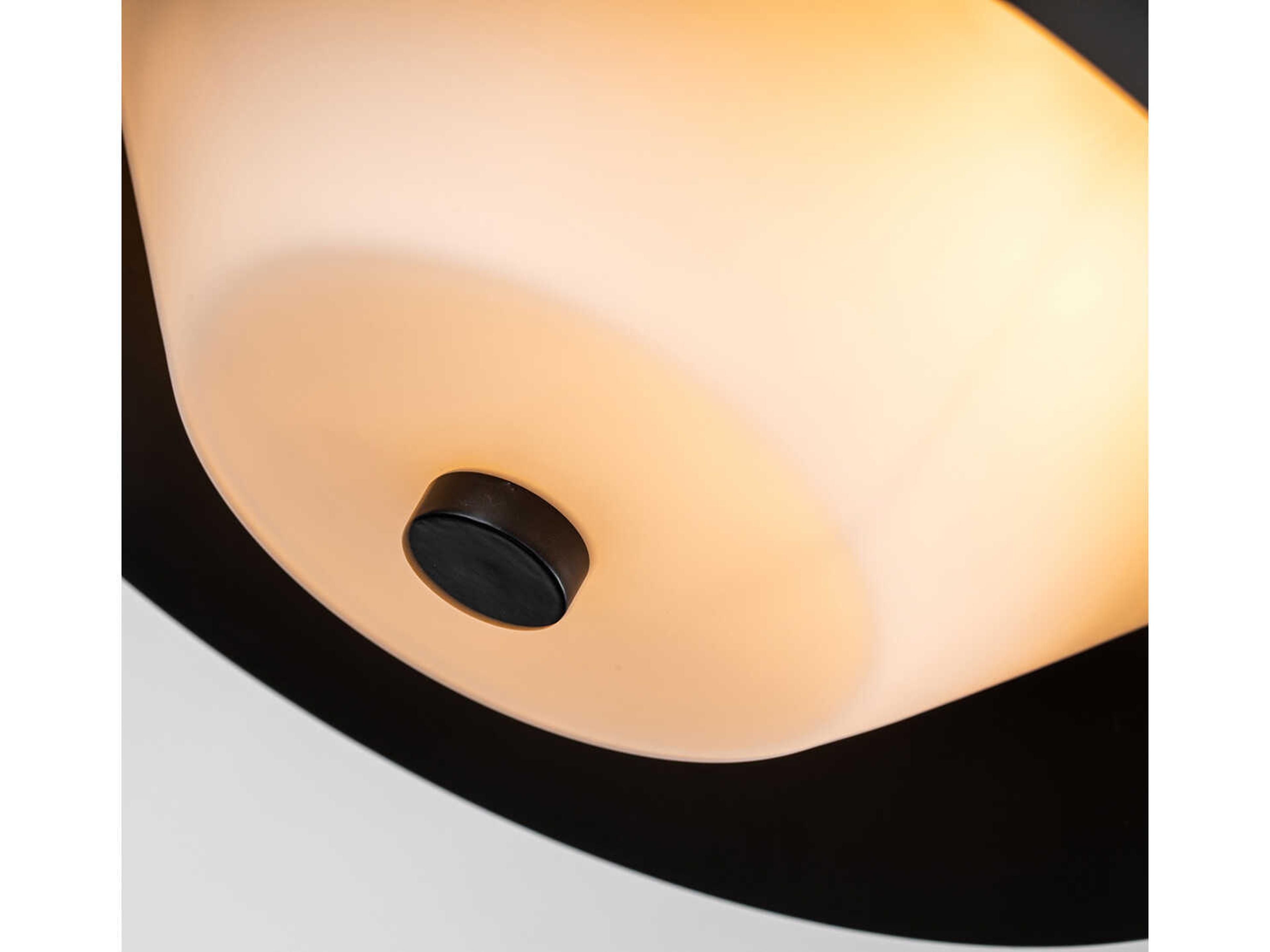 Lucas McKearn Bowtie 2-Light Matte Black Drum Flush Mount