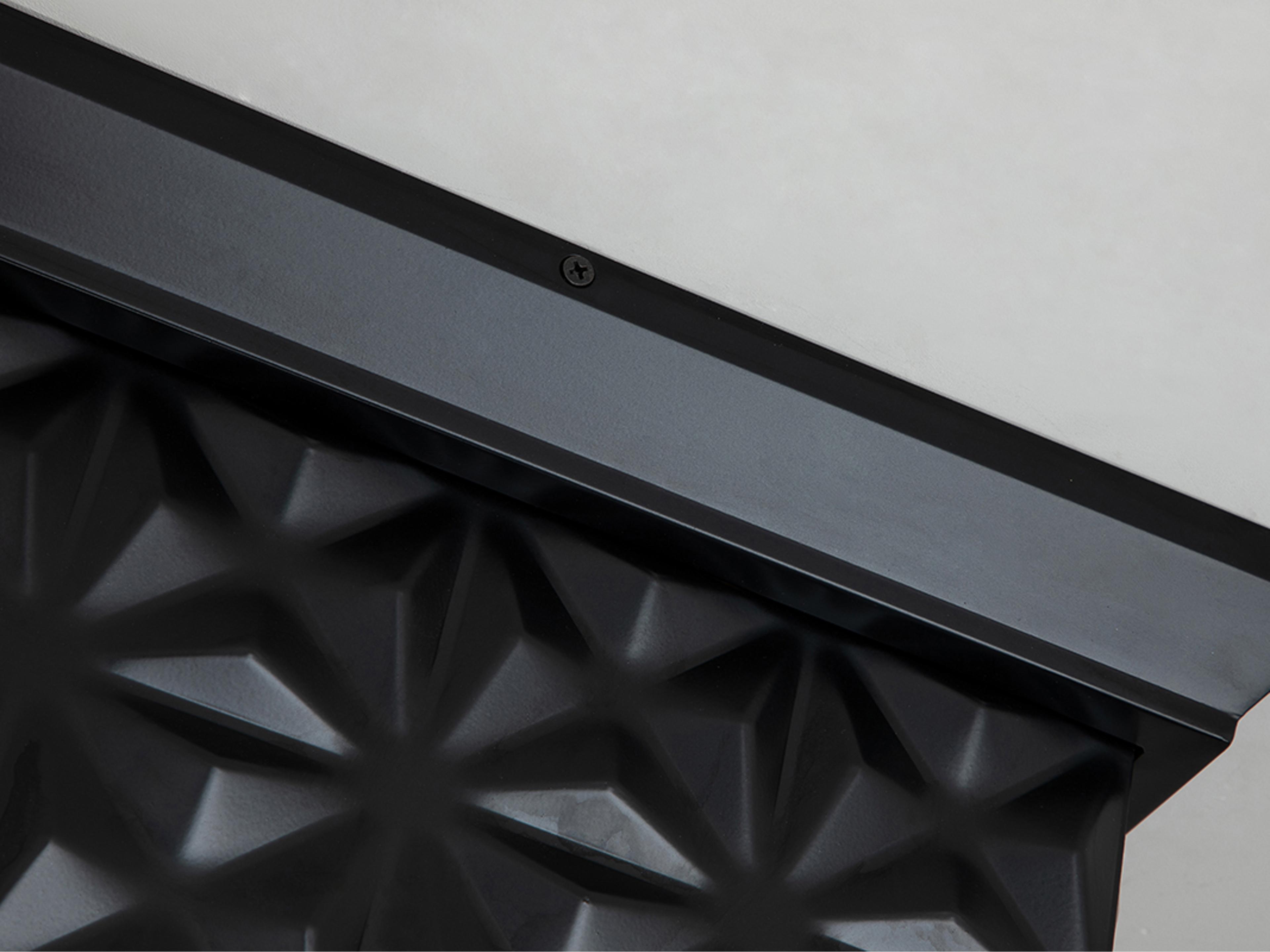 Lucas McKearn Alpha 4-Light Matte Black Glass Geometric Flush Mount