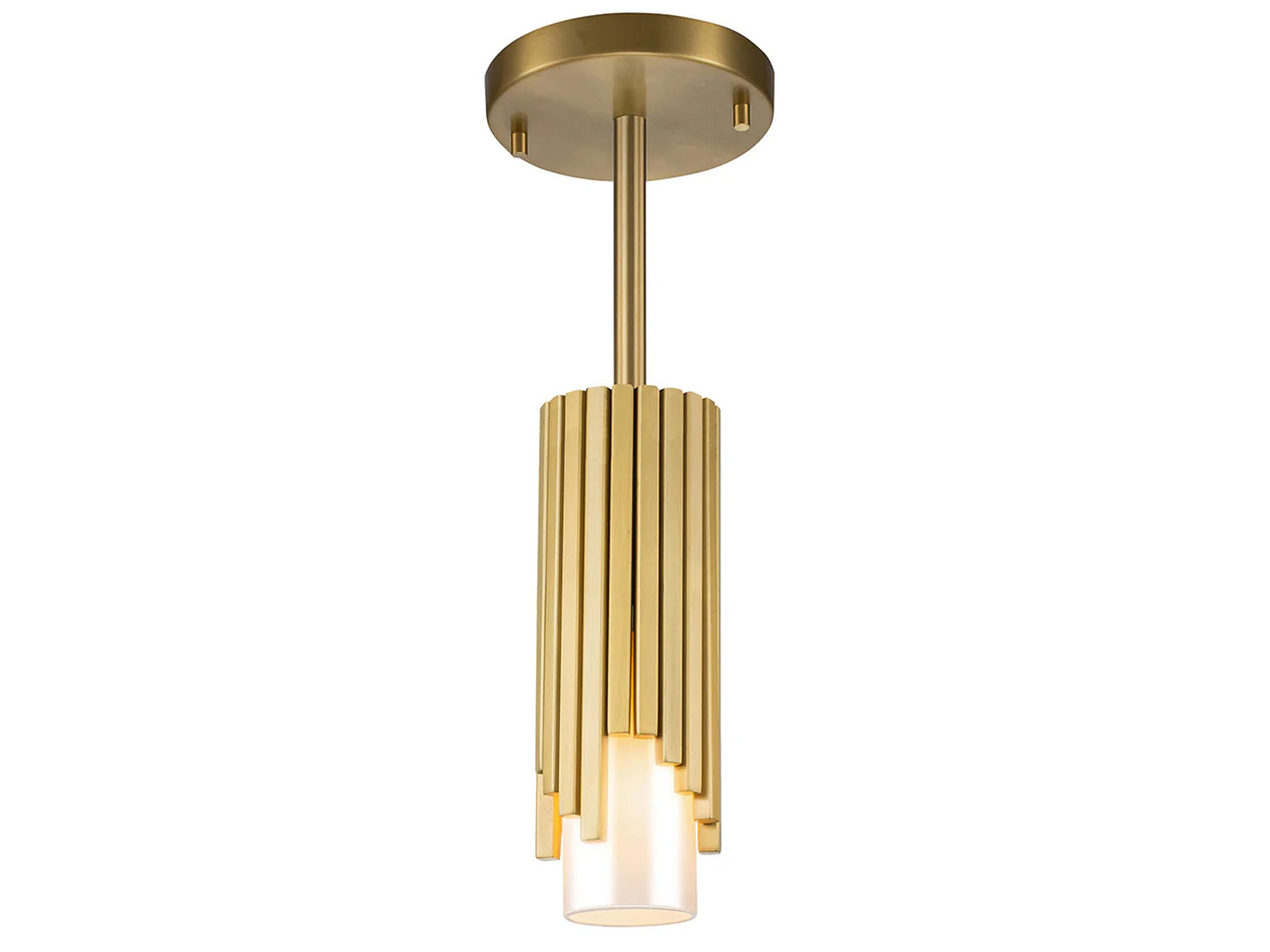 Marvel 1-Light Aged Brass Mini Pendant