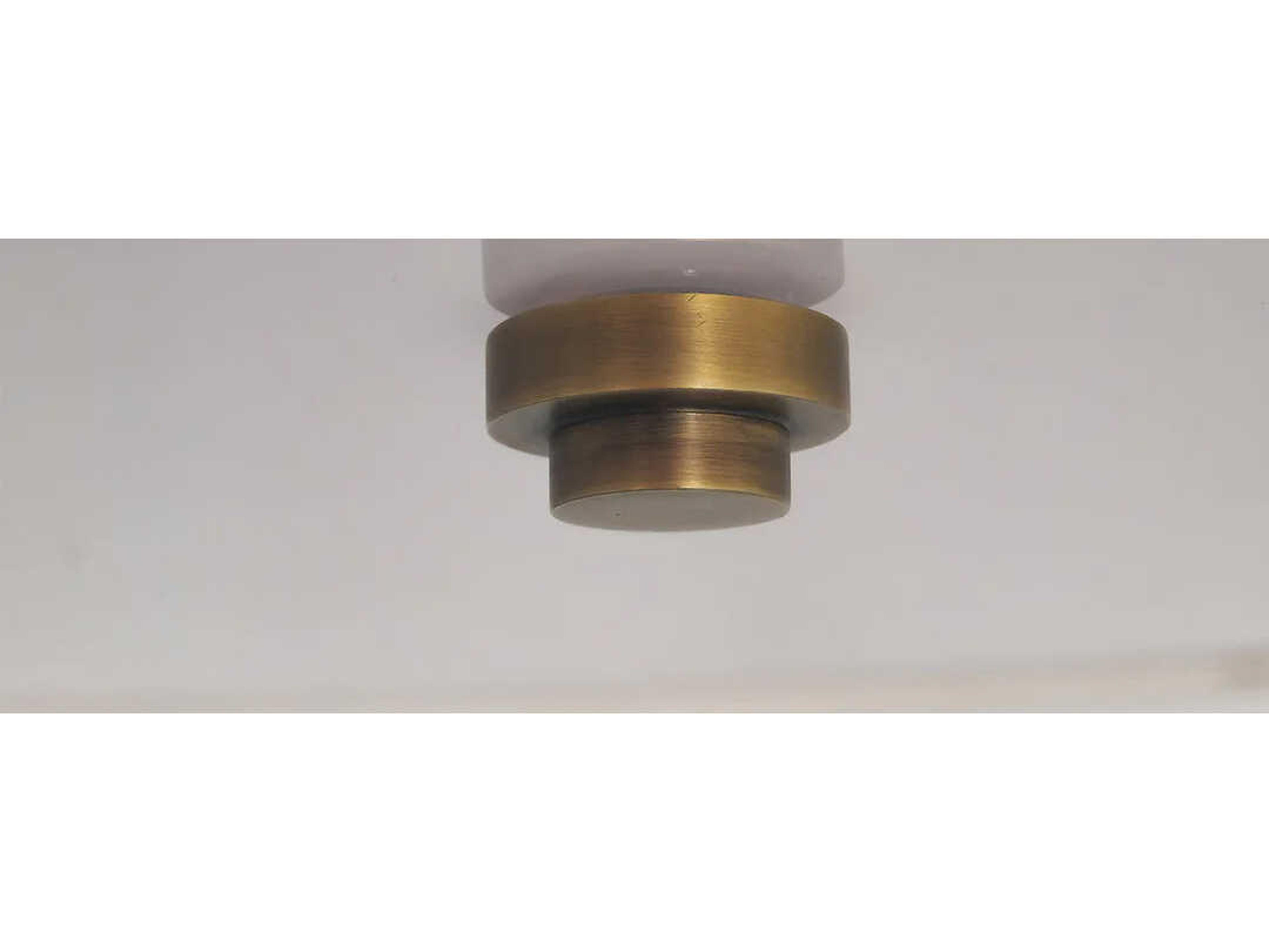 Lucas McKearn Fletcher 3-Light Aged Brass Ivory Shade Bronze Drum Flush Mount