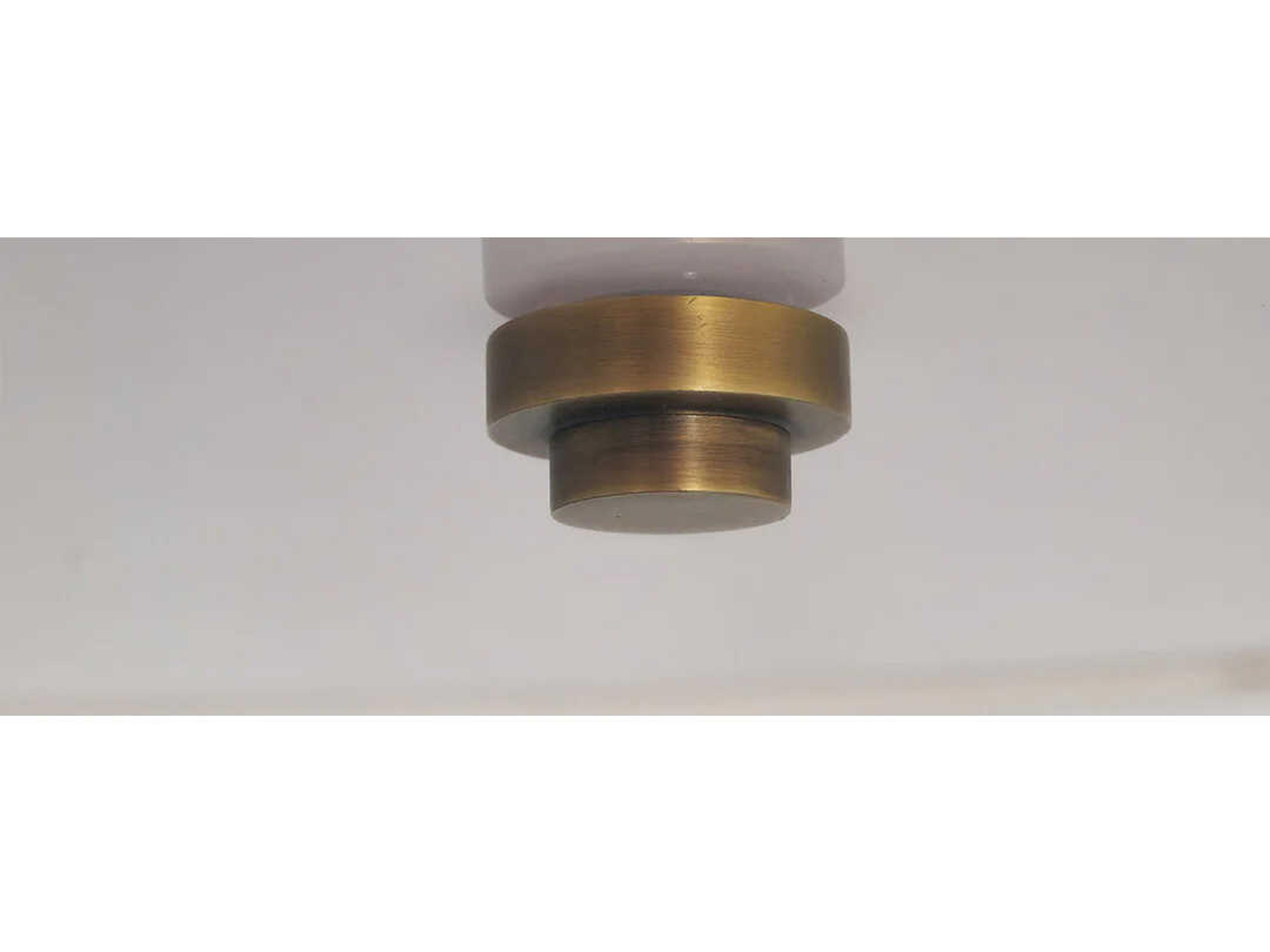 Lucas McKearn Fletcher 5-Light Aged Brass Ivory Shade Drum Flush Mount