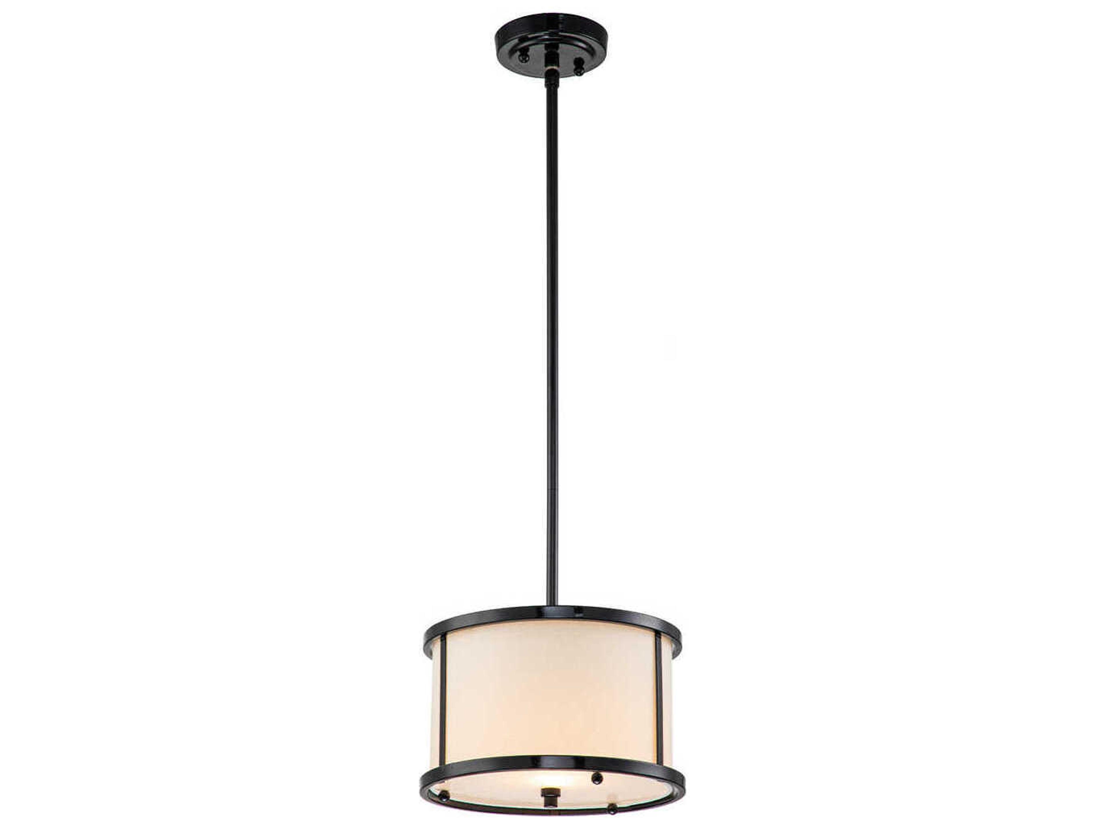 Lemuria 1-Light Black Drum Mini Pendant