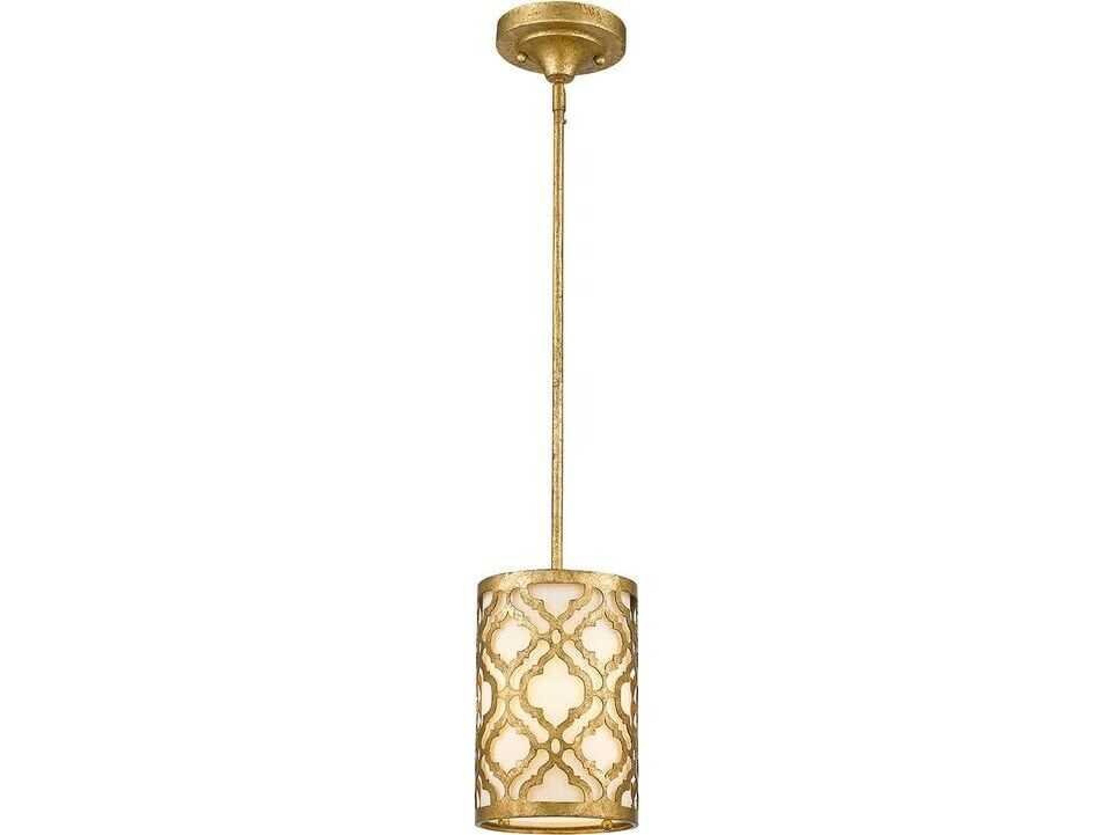 Arabella 1-Light Distressed Gold Traditional Cylinder Mini Pendant