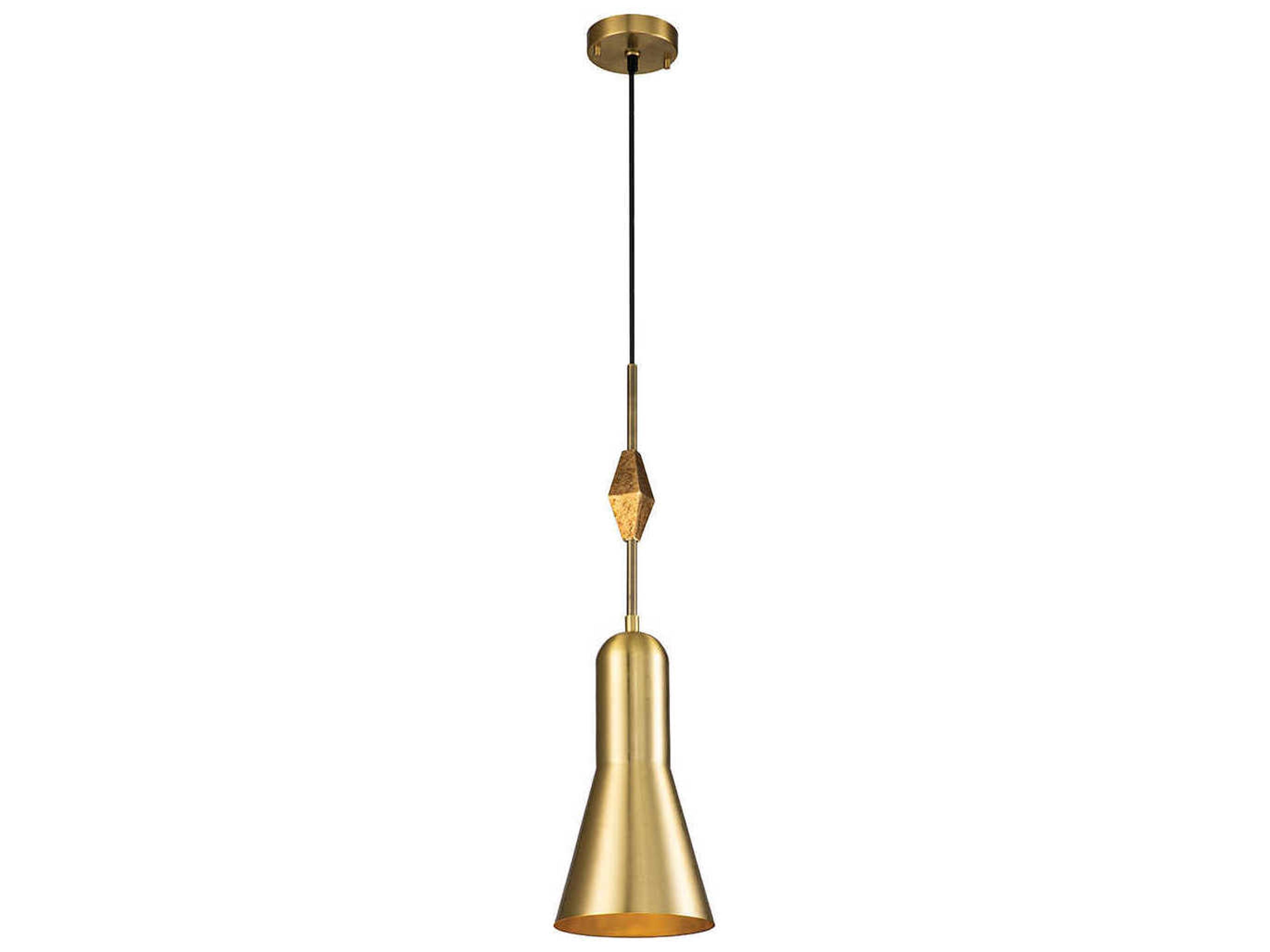 Etoile 1-Light Aged Brass Mini Pendant