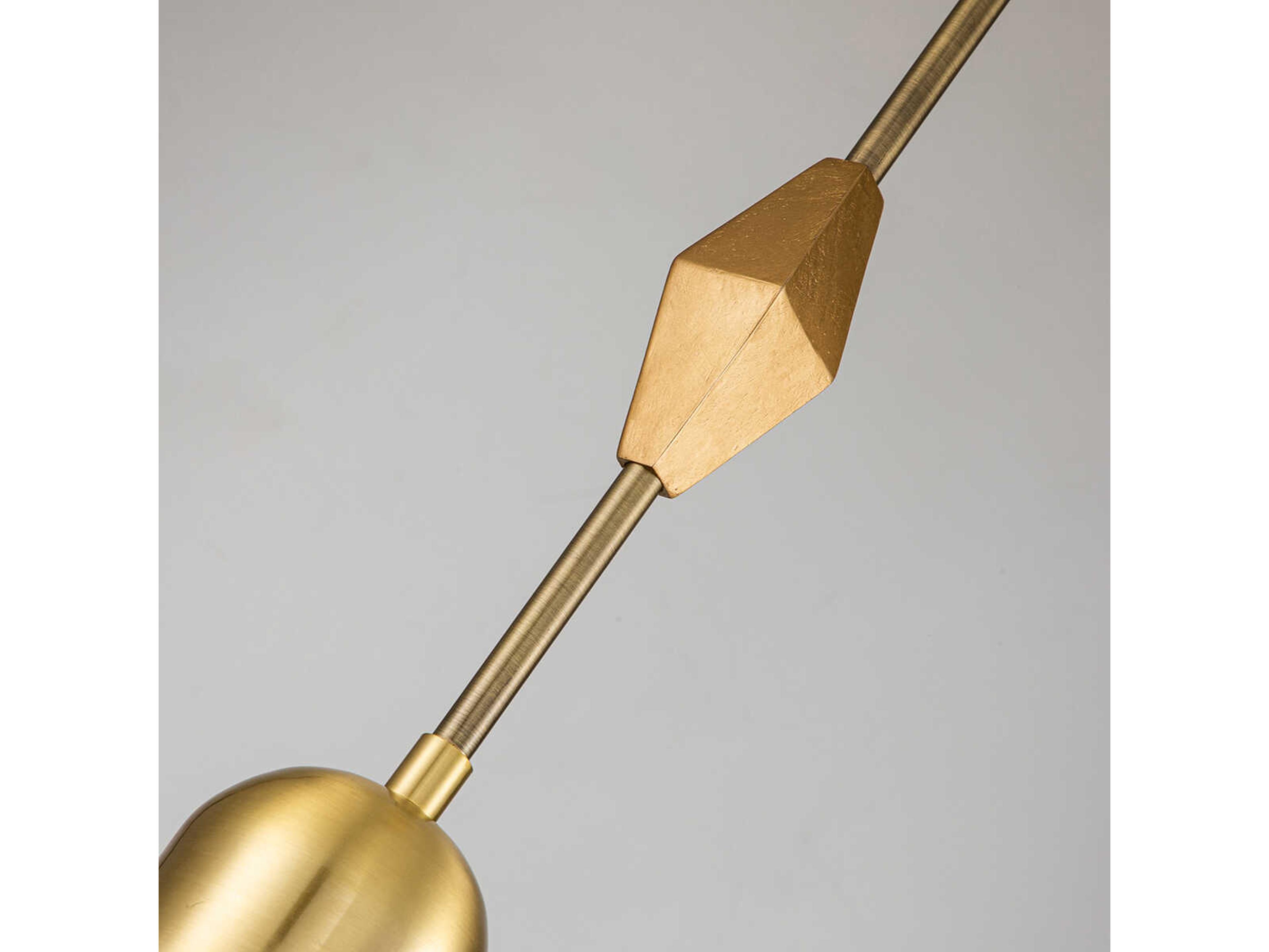 Lucas McKearn Etoile 1-Light Aged Brass Mini Pendant