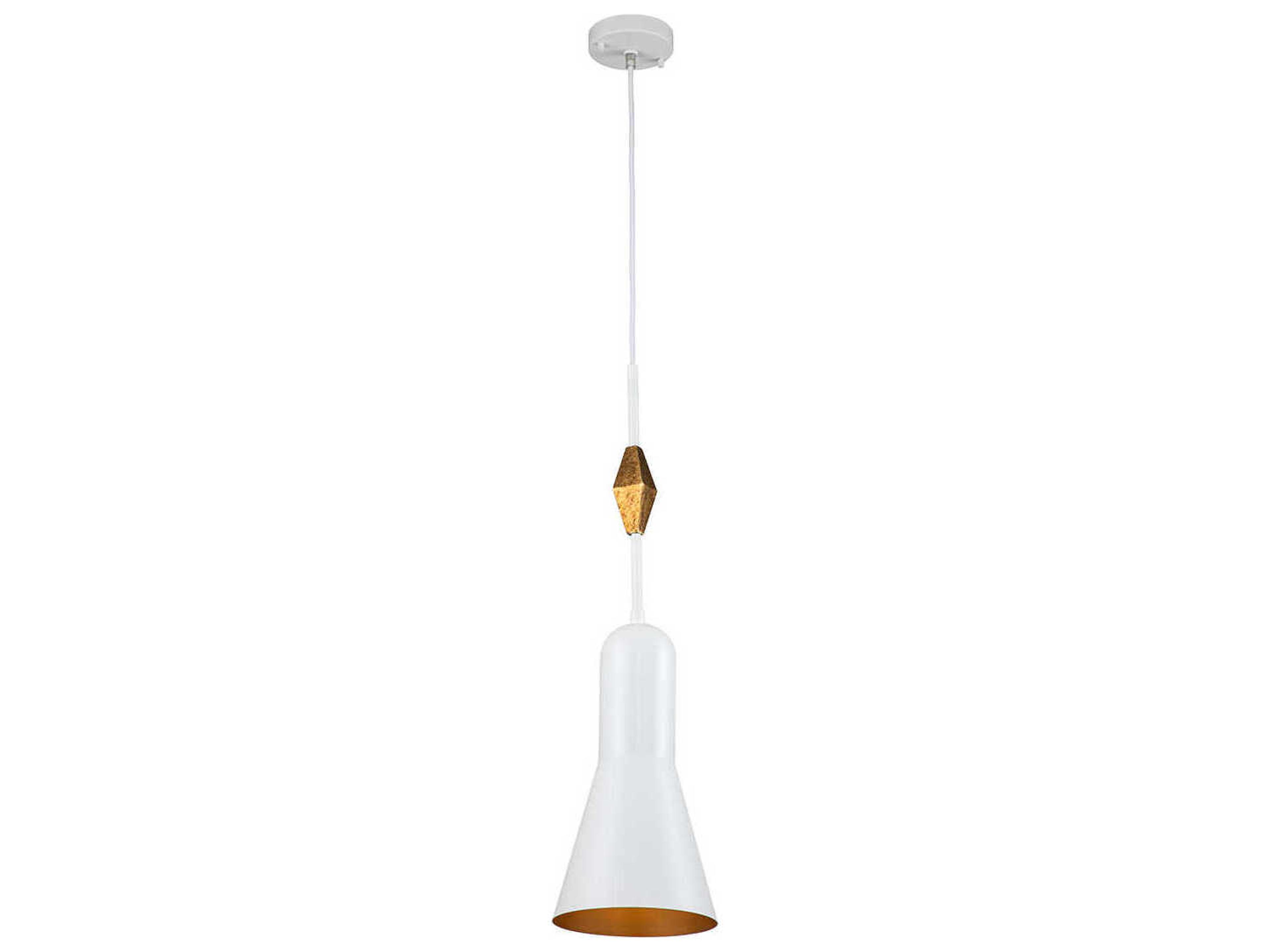Etoile 1-Light White Bell Mini Pendant
