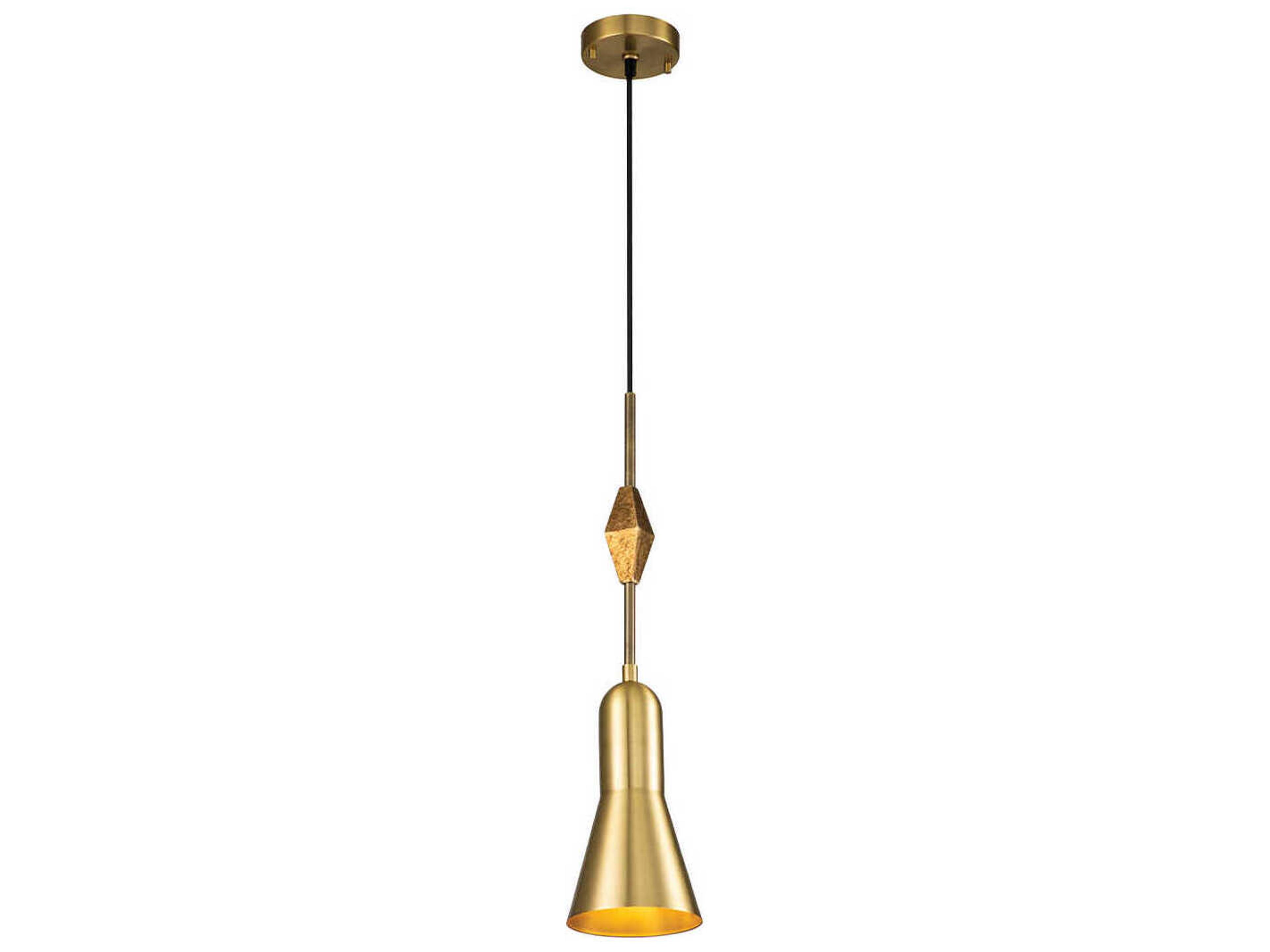 Etoile 1-Light Aged Brass Mini Pendant