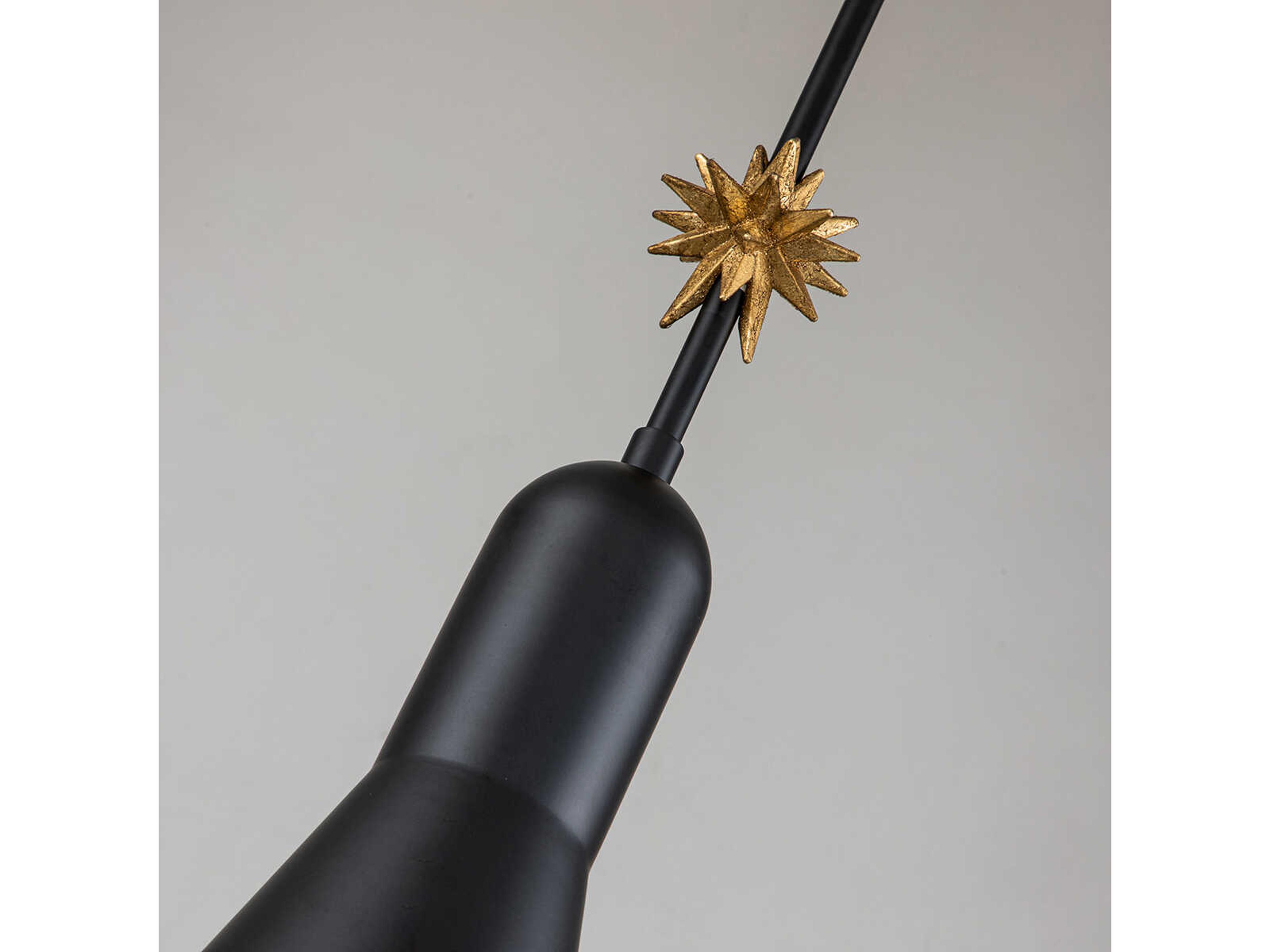 Lucas McKearn Etoile 1-Light Matte Black Mini Pendant