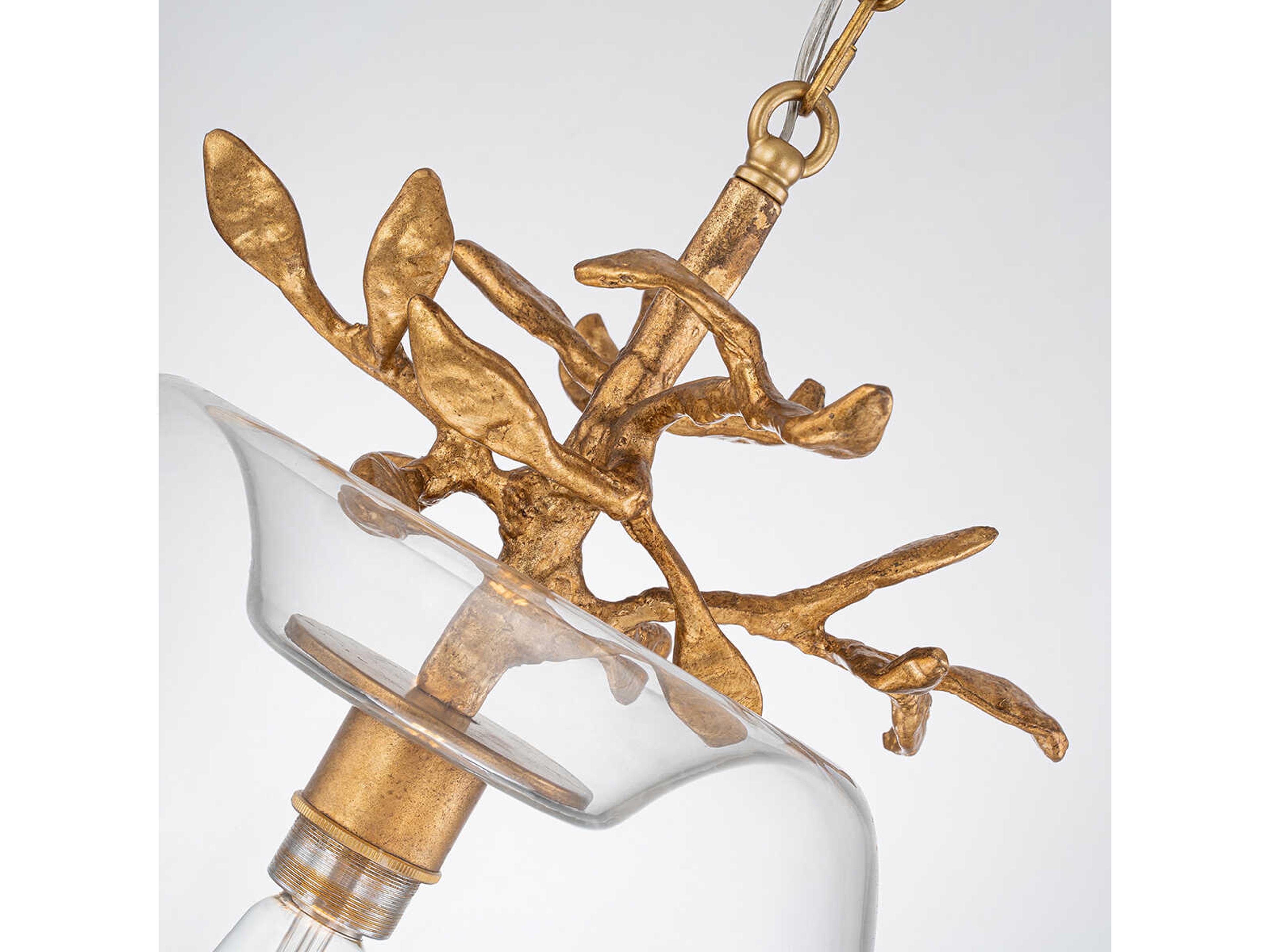 Lucas McKearn Audubon Park 1-Light Gold Dome Pendant