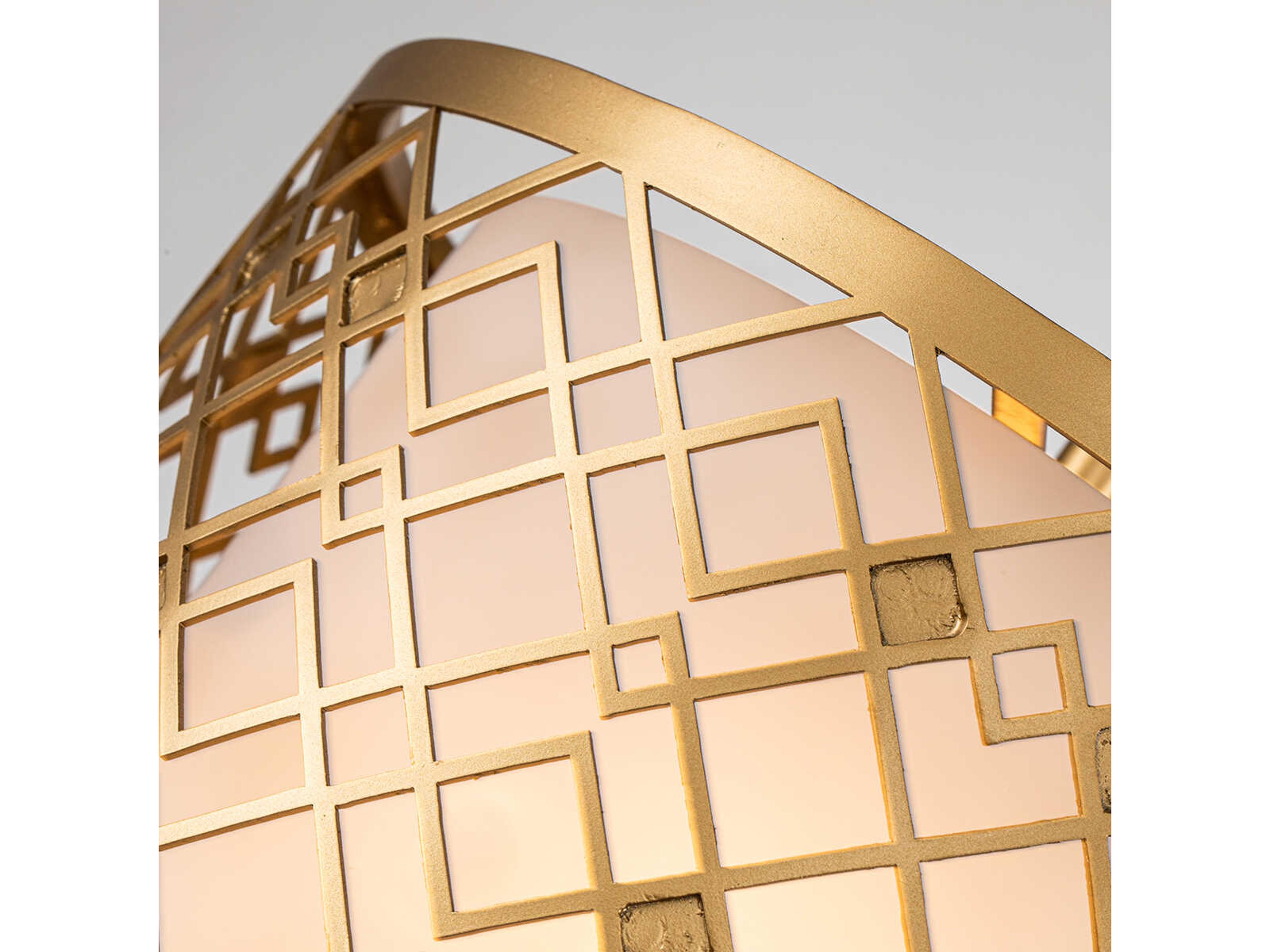 Lucas McKearn Ziggy 1-Light Laquered Gold Glass Drum Mini Pendant