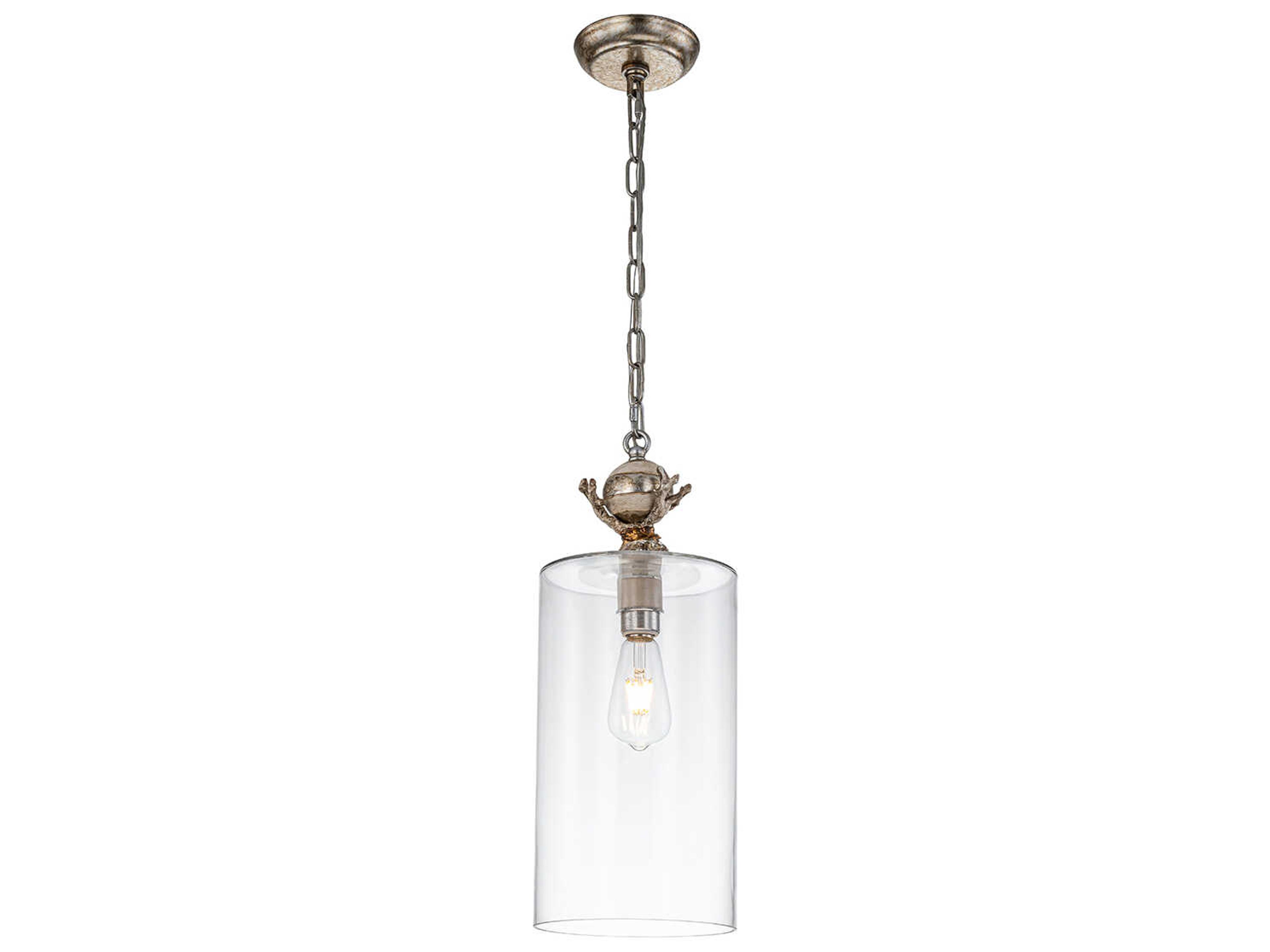 Lucas McKearn Trellis 1-Light Cream Clear Cylinder Mini Pendant