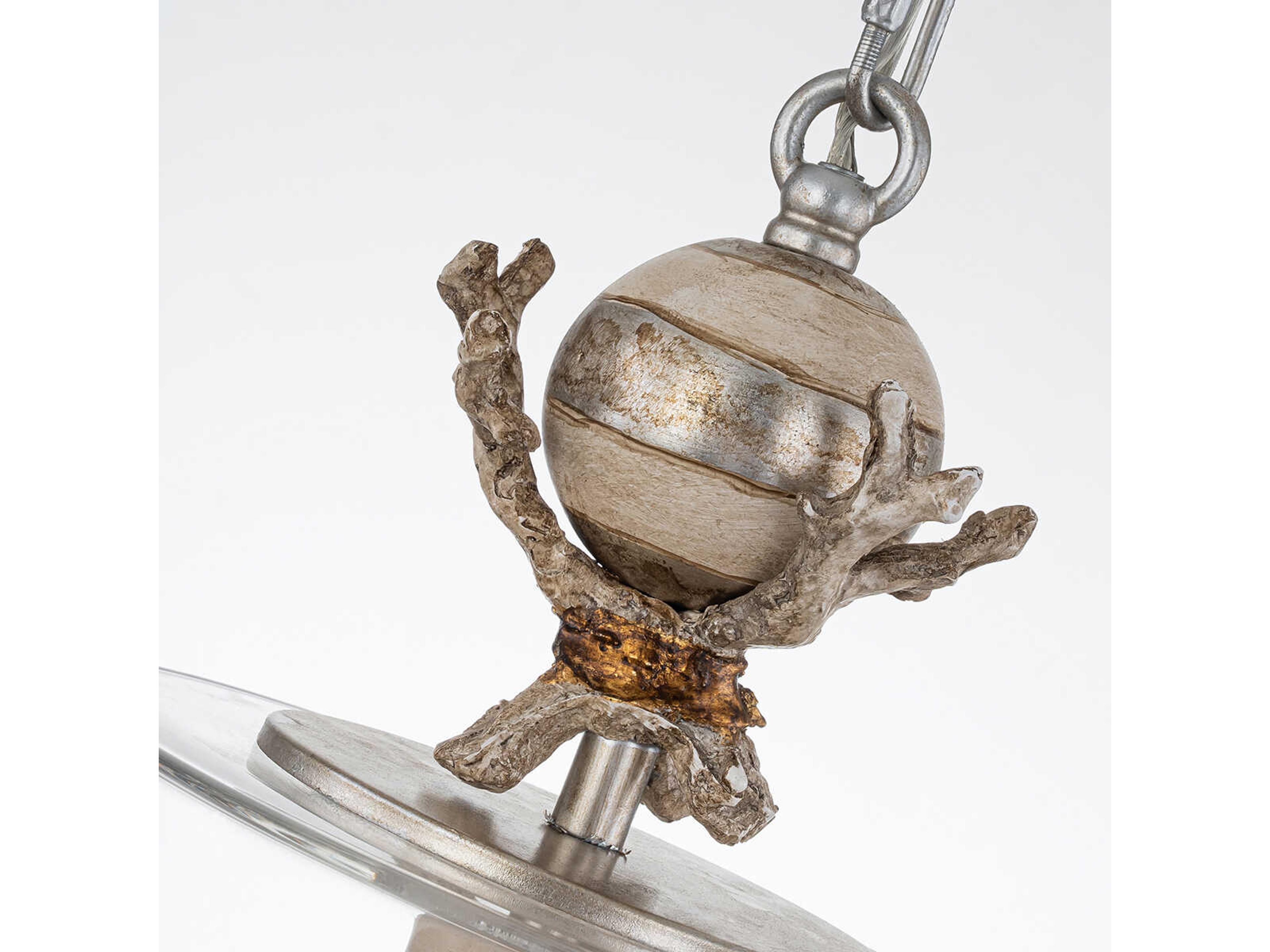 Lucas McKearn Trellis 1-Light Cream Clear Cylinder Mini Pendant