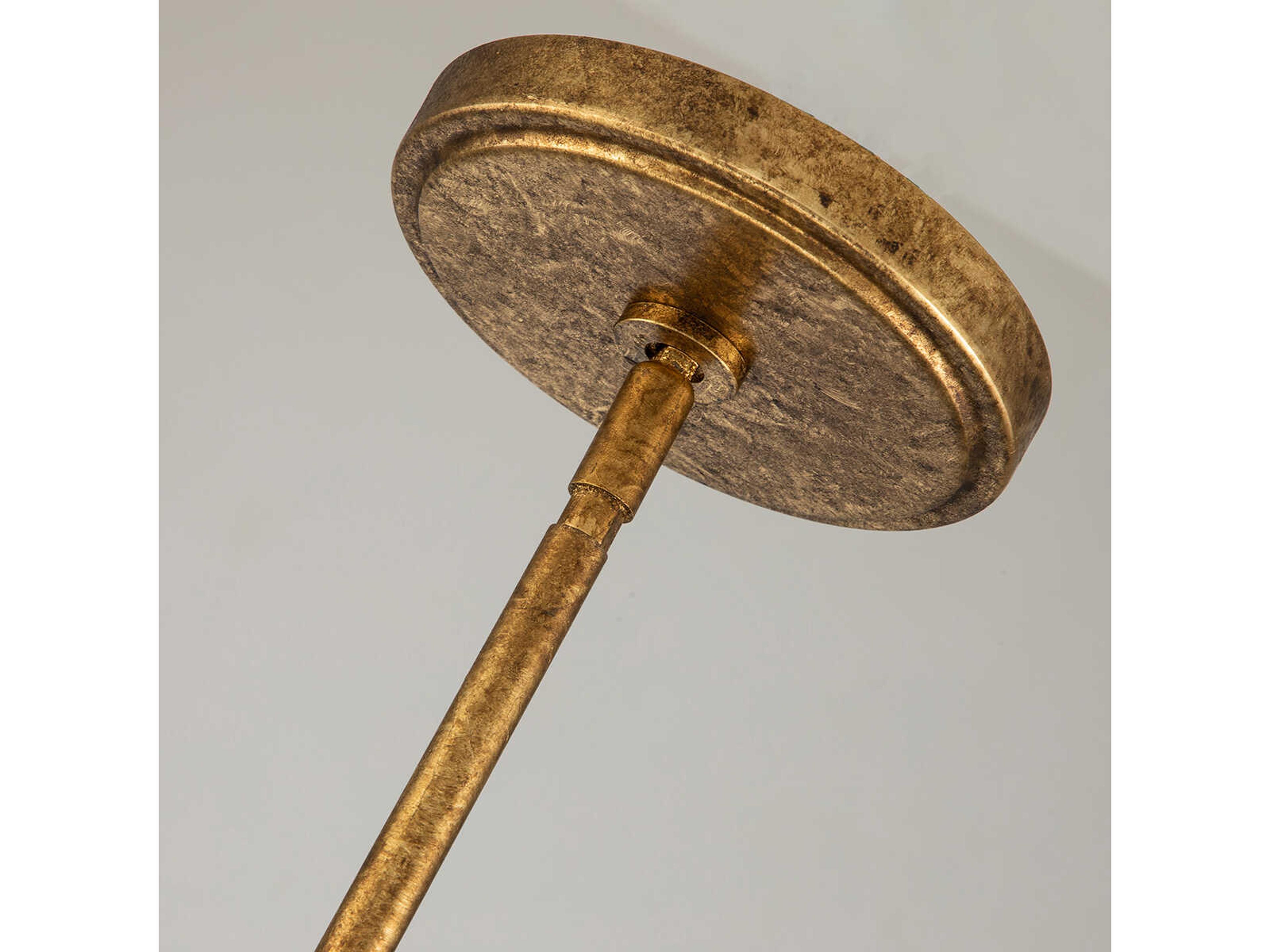 Lucas McKearn Sawgrass 1-Light Gold Leaf Glass Cylinder Mini Pendant