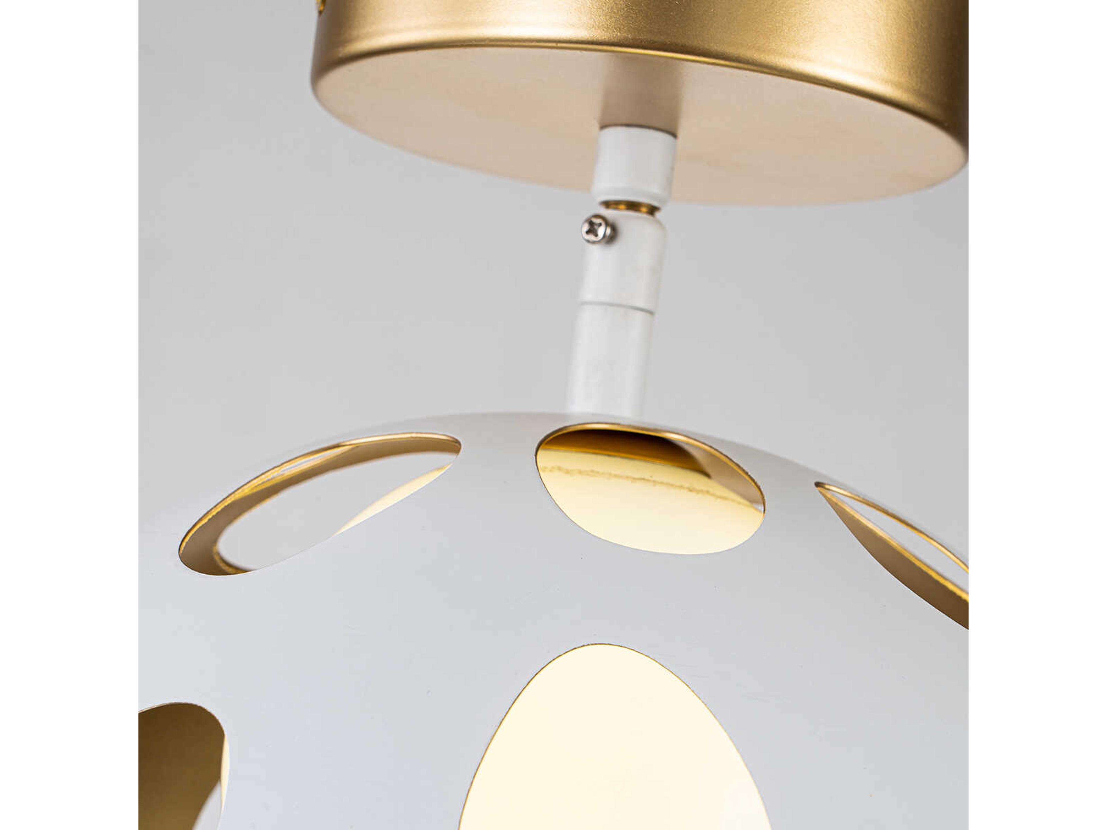 Lucas McKearn Pebbles 1-Light White Dome Mini Pendant