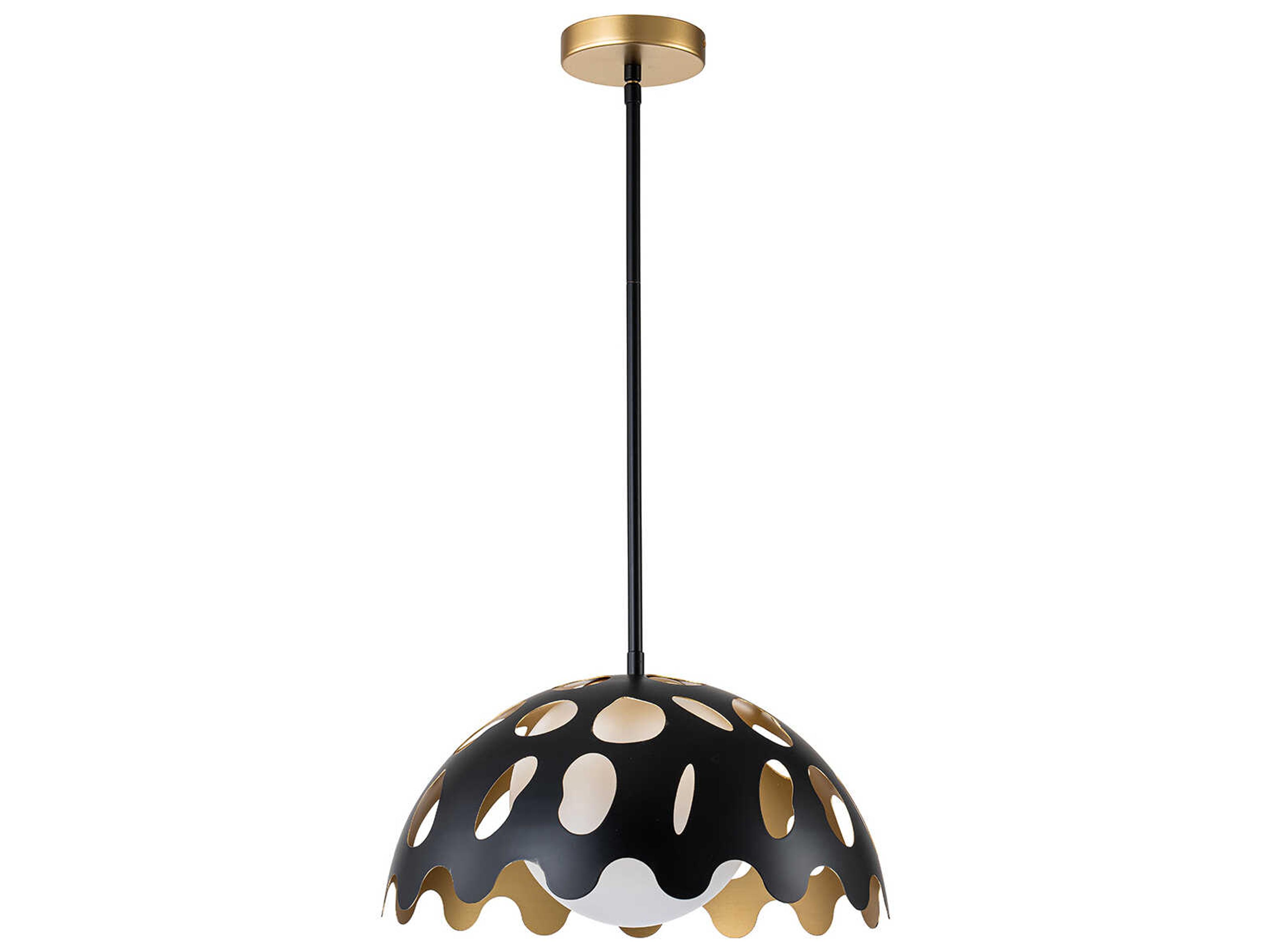 Lucas McKearn Pebbles 1-Light Black Dome Pendant