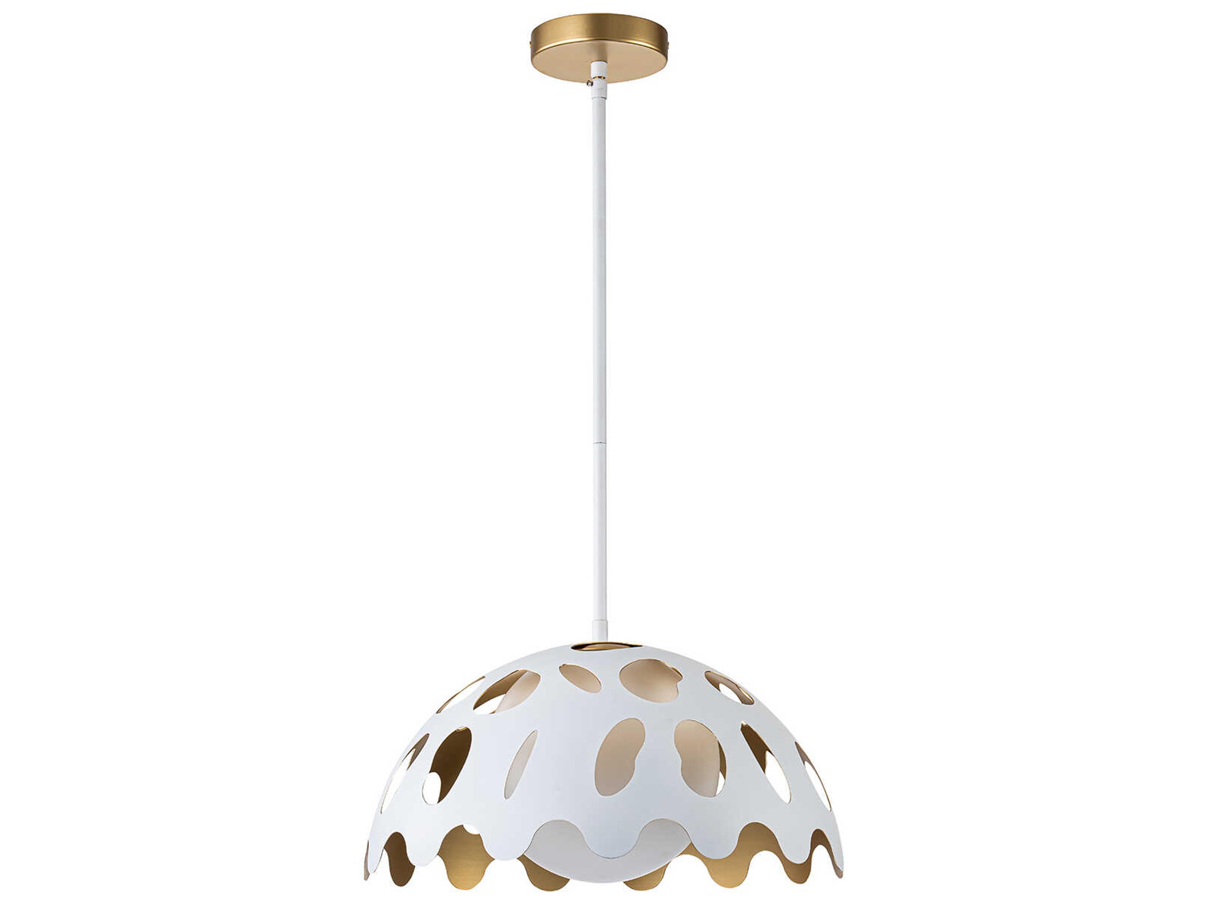 Lucas McKearn Pebbles 1-Light White Dome Pendant
