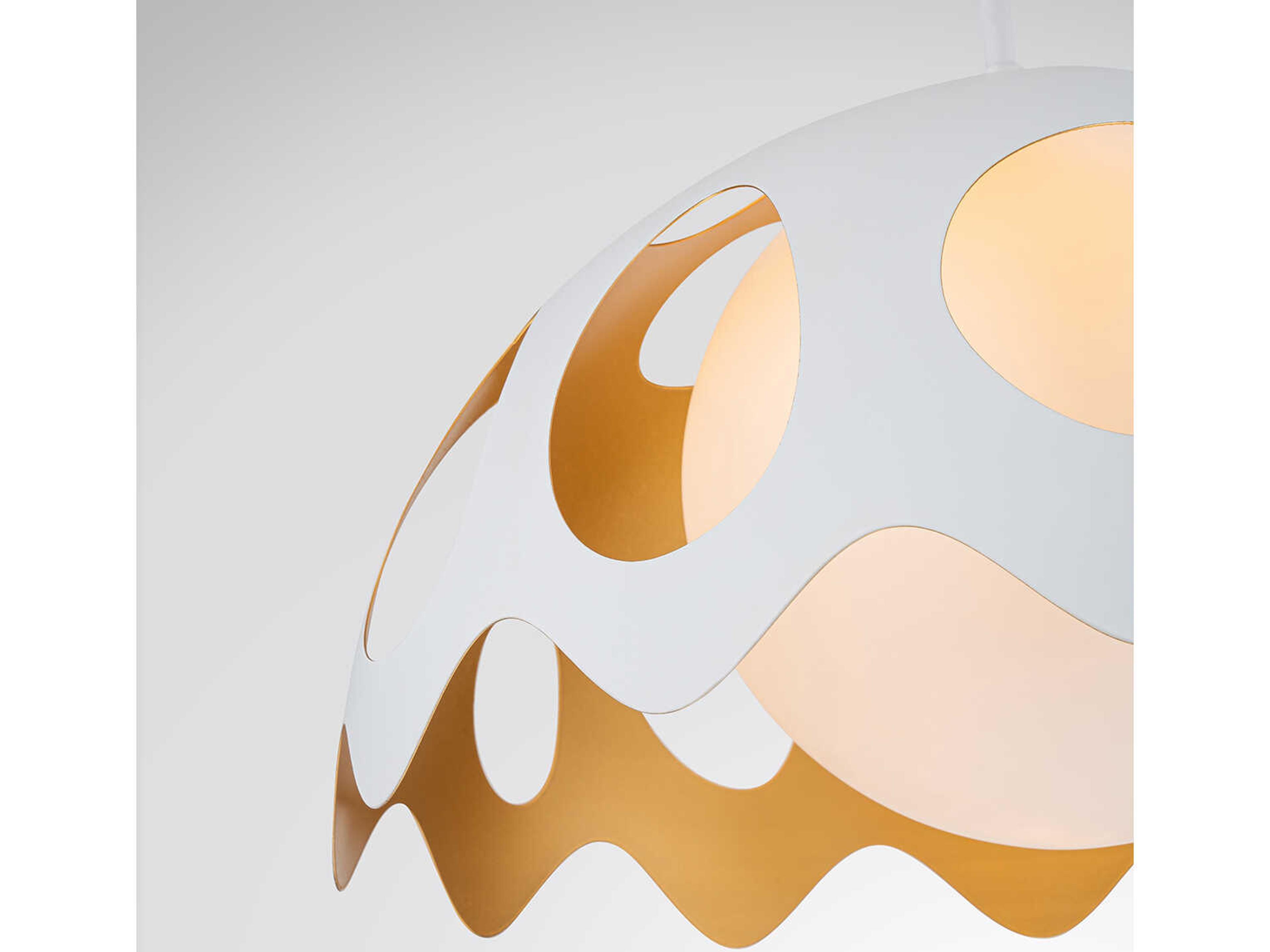 Lucas McKearn Pebbles 1-Light White Dome Pendant