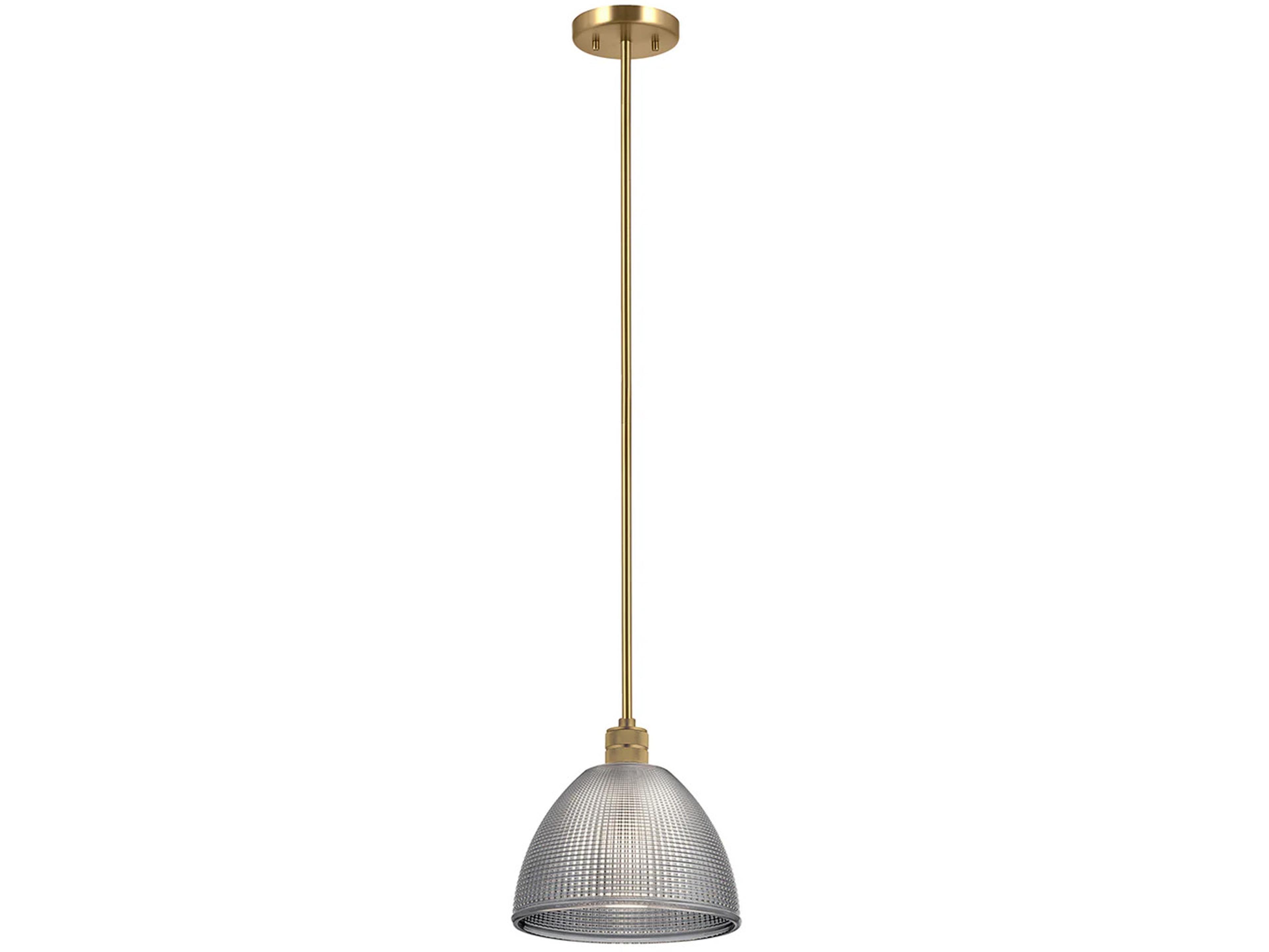 Hampstead 1-Light Painted Natural Brass Dome Mini Pendant