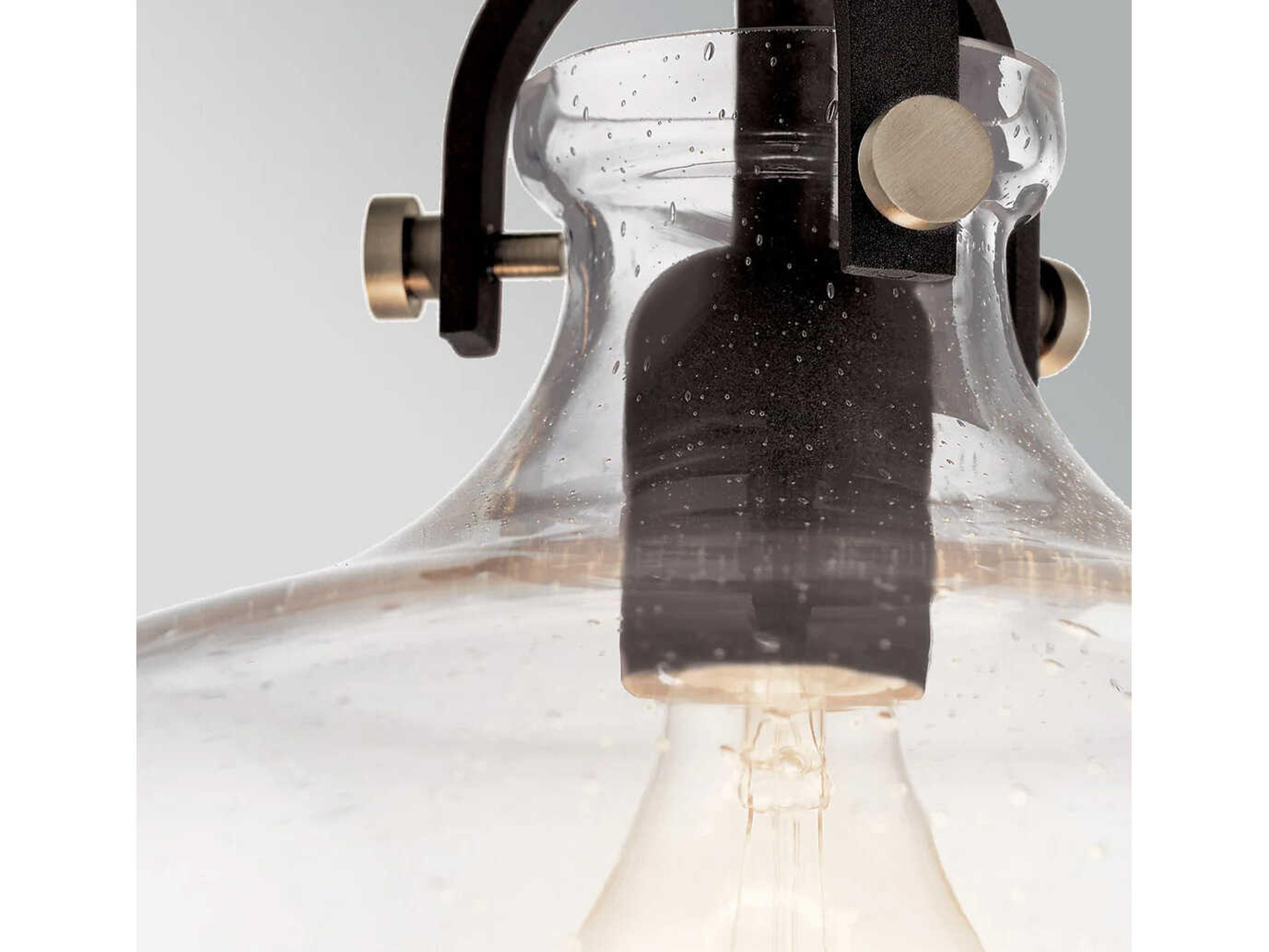 Lucas McKearn Hampton 1-Light Graphite Black Dome Pendant