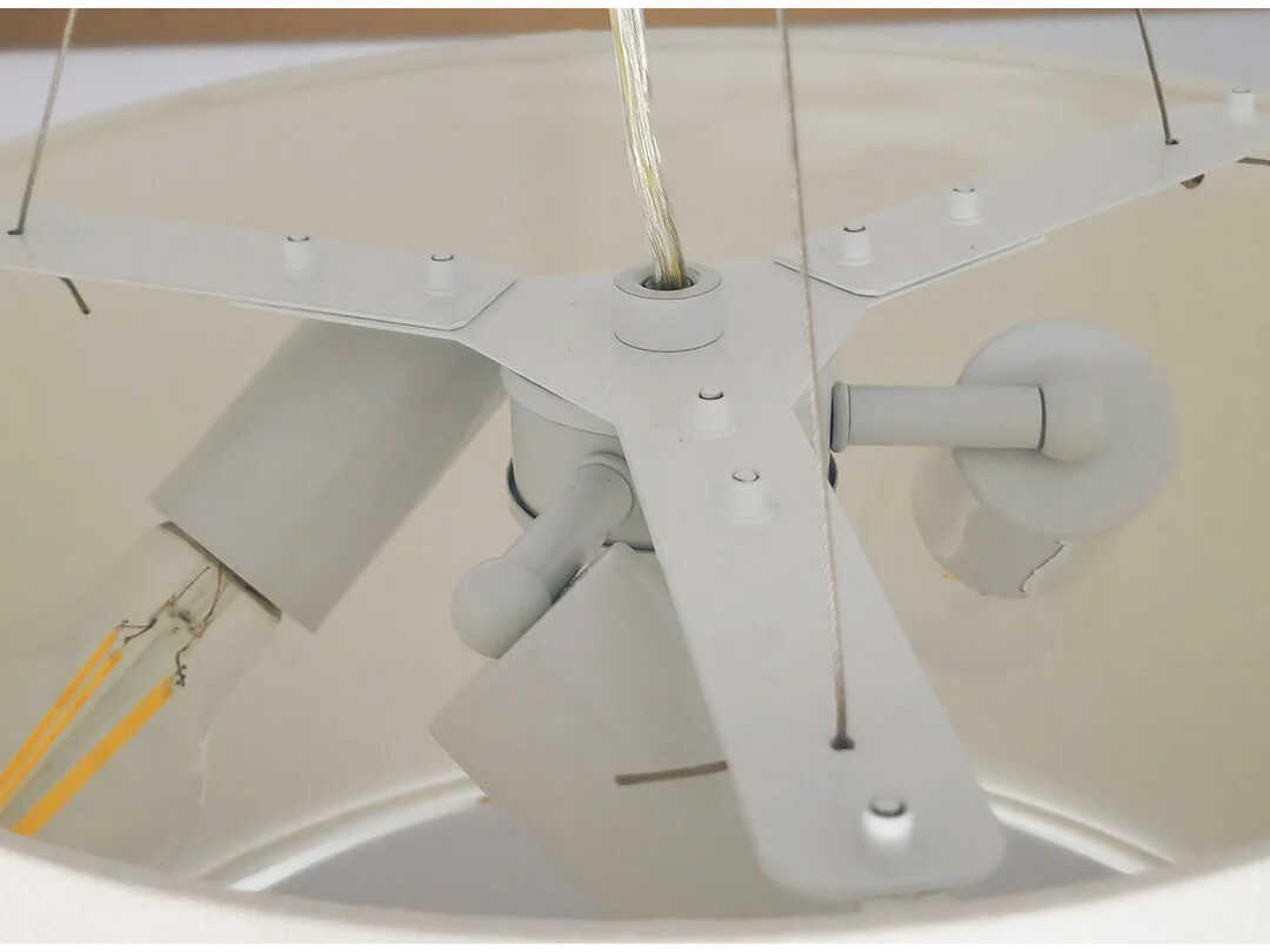 Lucas McKearn Pearce 3-Light Aged Brass Ivory Shade Cylinder Pendant